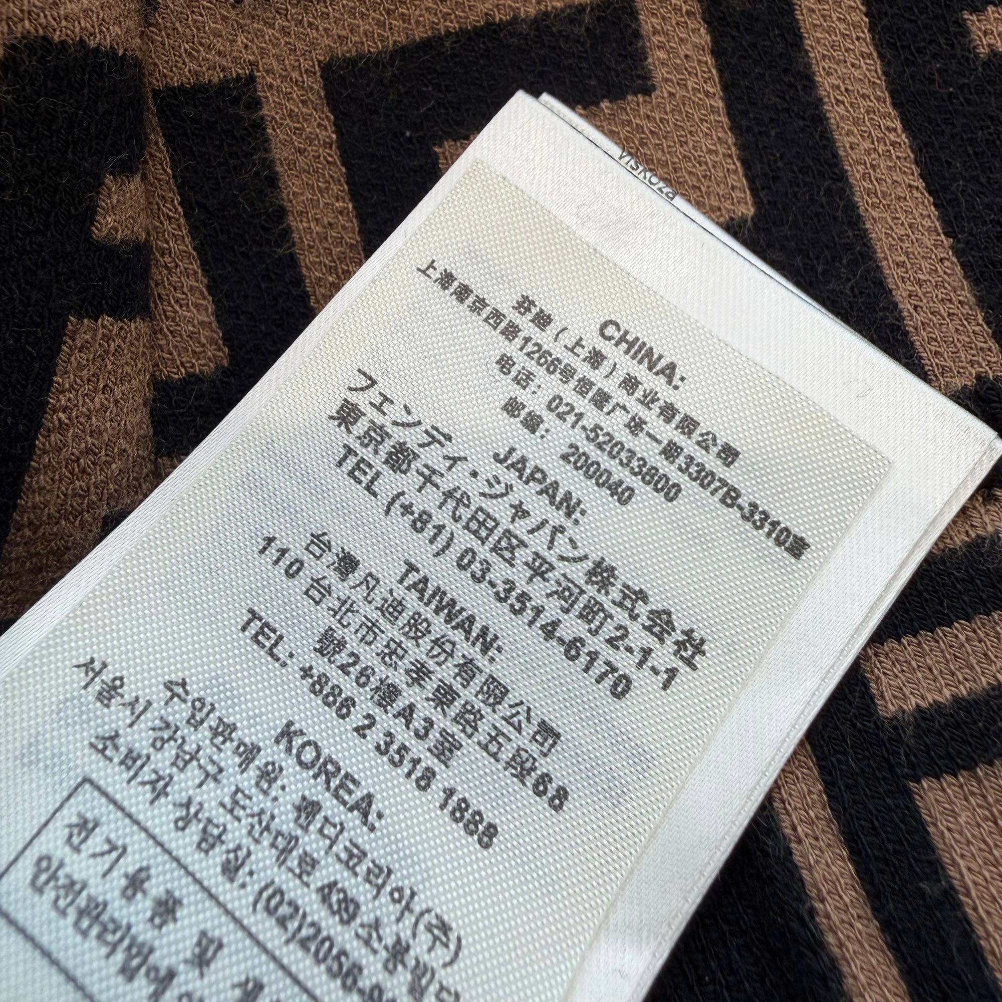 FENDI 2019AW FF Logo Zucca Viscose Long Sleeve Knit FZY703 A5QG Size 40 フェンディ FFロゴ ズッカ柄 ビスコース 長袖ニット サイズ40