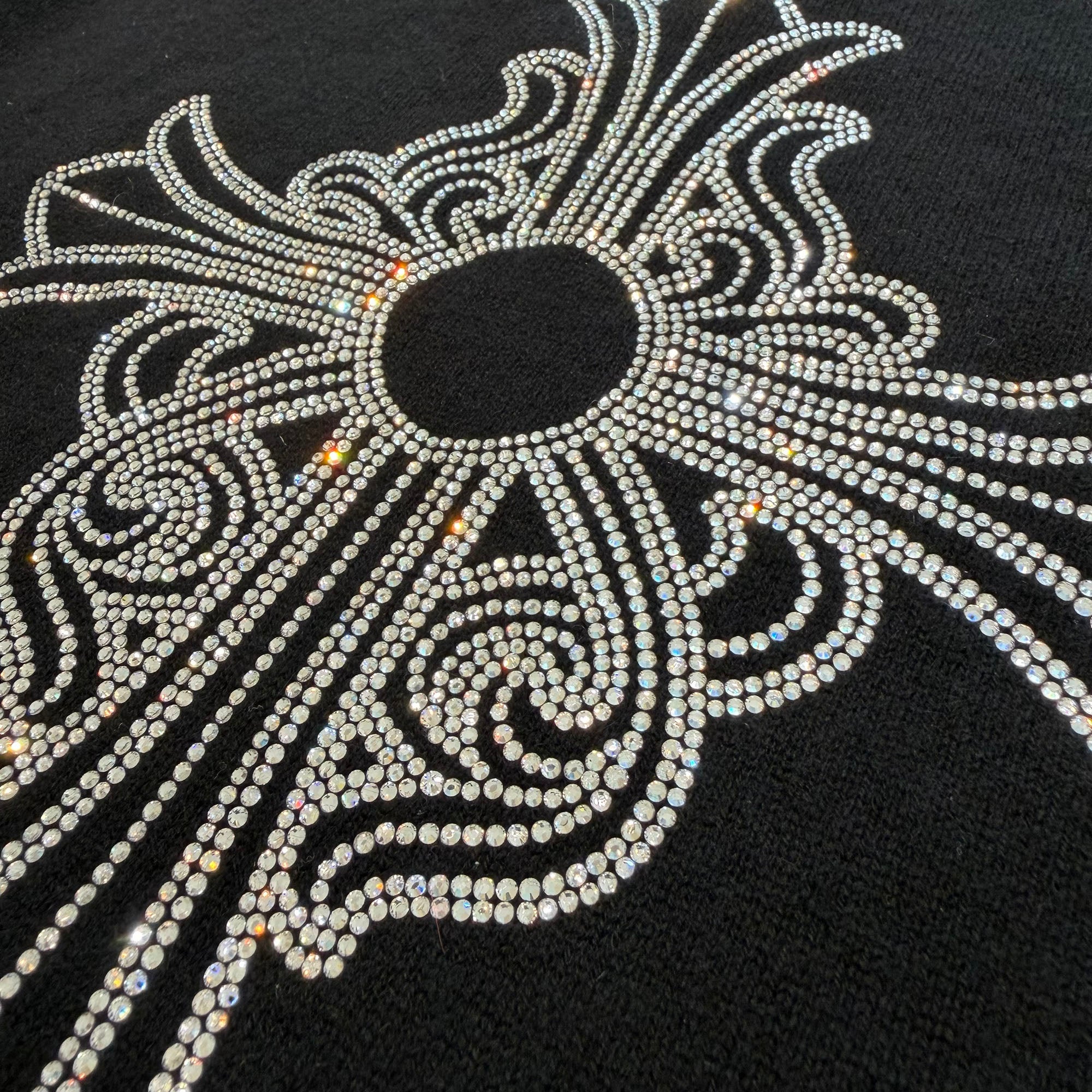 CHROME HEARTS Y NOT Back Rhinestone Hairy Cross Cashmere Knit Sweater Size M クロムハーツ ワイノット バック ラインストーン ヘイリークロス カシミヤ ニット セーター サイズM