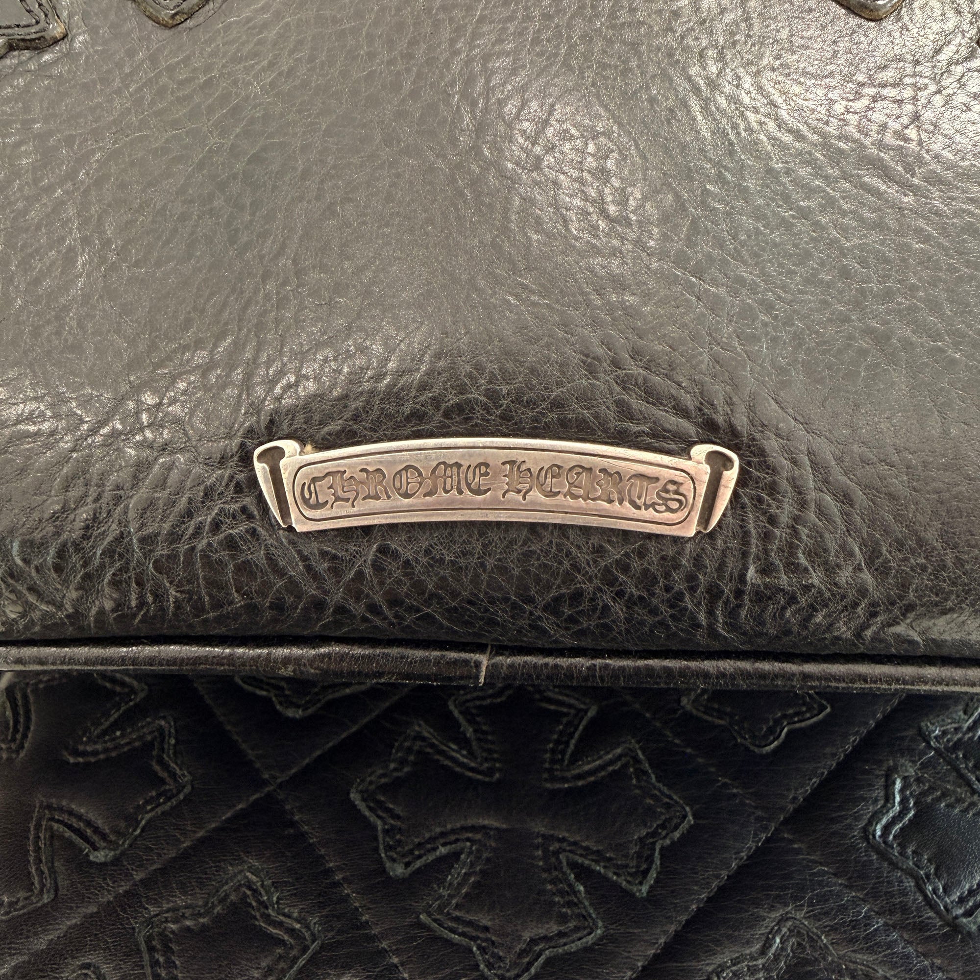 CHROME HEARTS Cemetery Cross Patch GYM Bag クロムハーツ セメタリークロスパッチ ジムバッグ