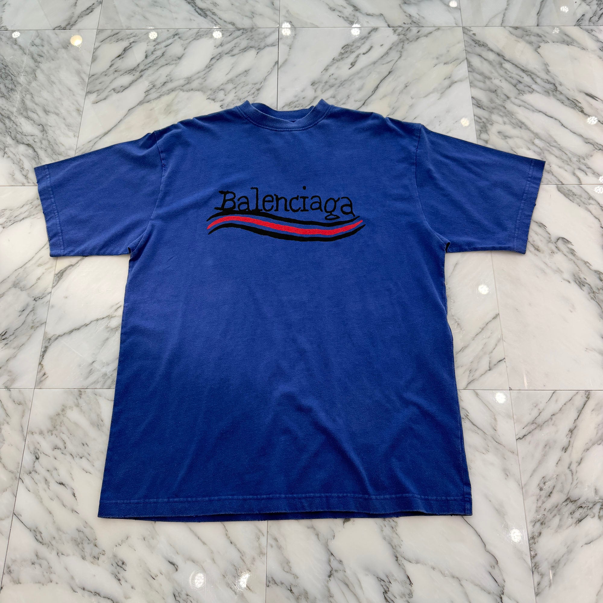 BALENCIAGA 2022AW Handwritten Campaign Logo Tee 641675 TNVE7 Size S バレンシアガ ハンドライトン キャンペーンロゴ Tシャツ サイズS