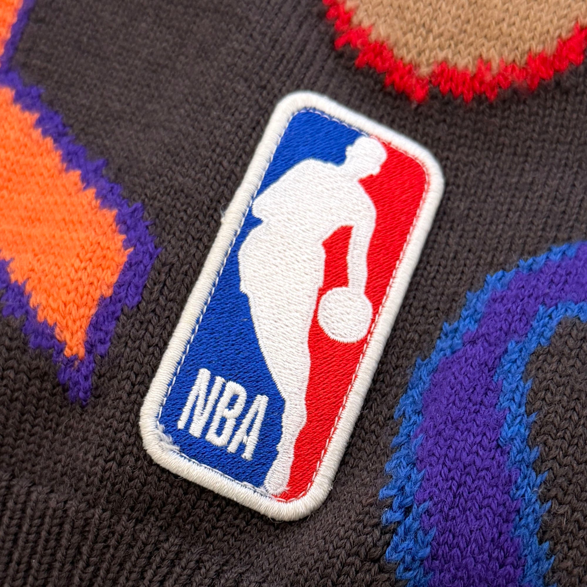 LOUIS VUITTON × NBA 2021AW Embroidery Letters Crew Neck Knit Sweater HNL10W Size L ルイヴィトン × NBA エンブロイダリー レターズ クルーネック ニットセーター サイズL