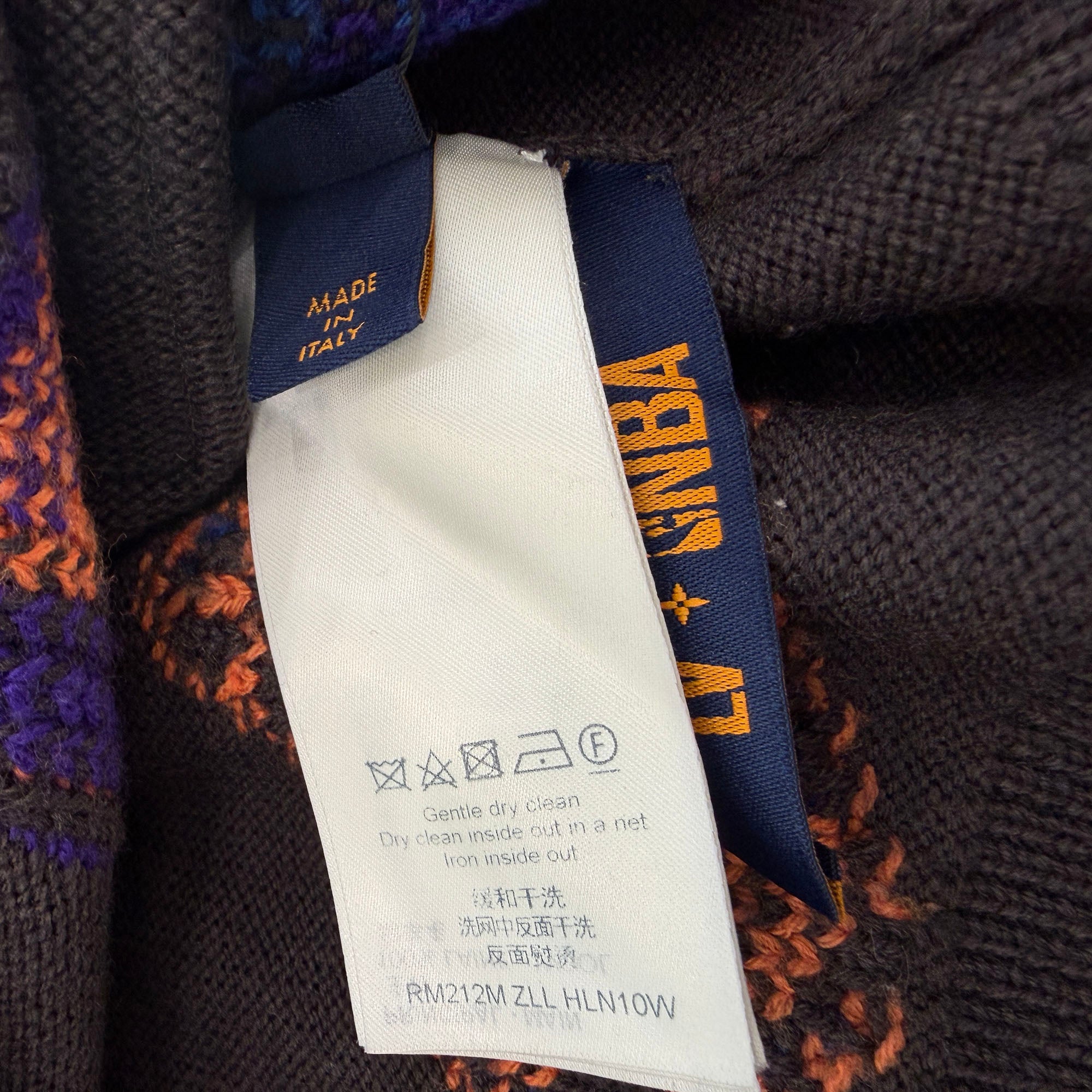 LOUIS VUITTON × NBA 2021AW Embroidery Letters Crew Neck Knit Sweater HNL10W Size L ルイヴィトン × NBA エンブロイダリー レターズ クルーネック ニットセーター サイズL