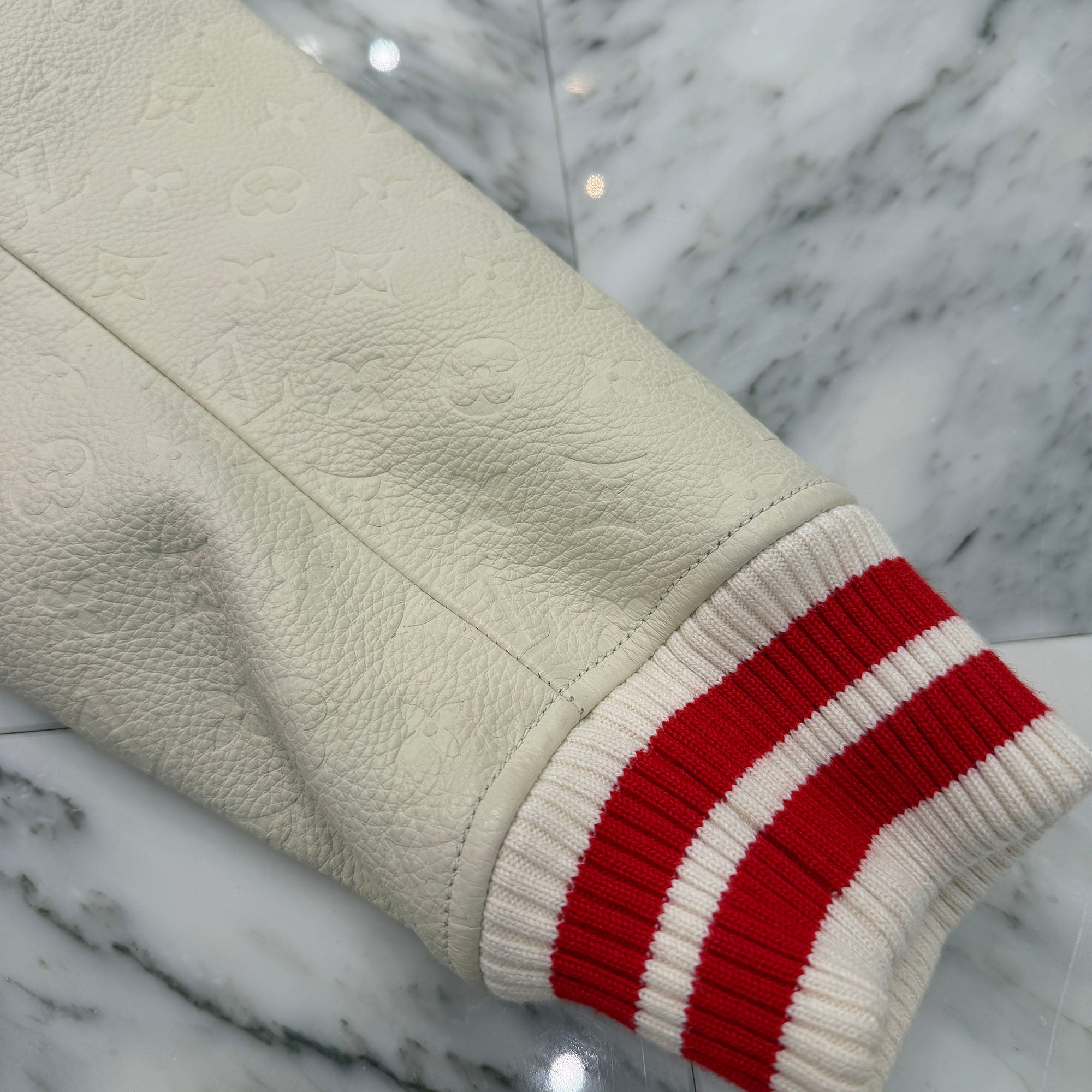 LOUIS VUITTON × YAYOI KUSAMA 2023SS Psychedelic Flower Embroidered Varsity Blouson Jacket 1AB8I1 Size 46 ルイヴィトン×草間彌生 サイケデリック フラワー エンブロイダード バーシティ ブルゾン ジャケット サイズ46