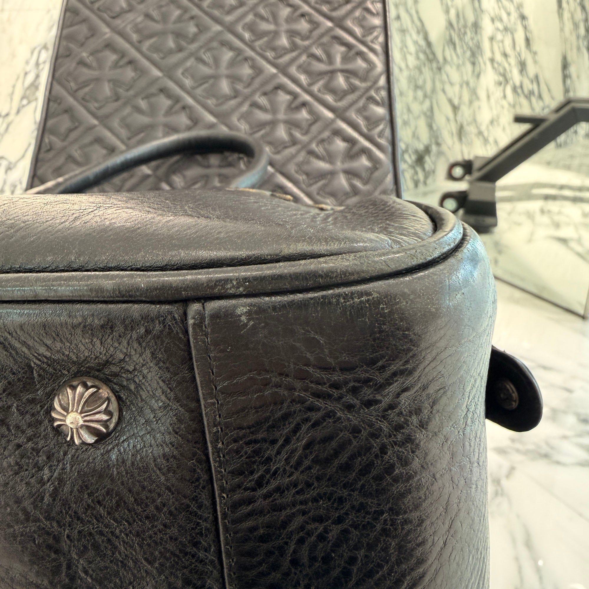 CHROME HEARTS Cemetery Cross Patch GYM Bag クロムハーツ セメタリークロスパッチ ジムバッグ