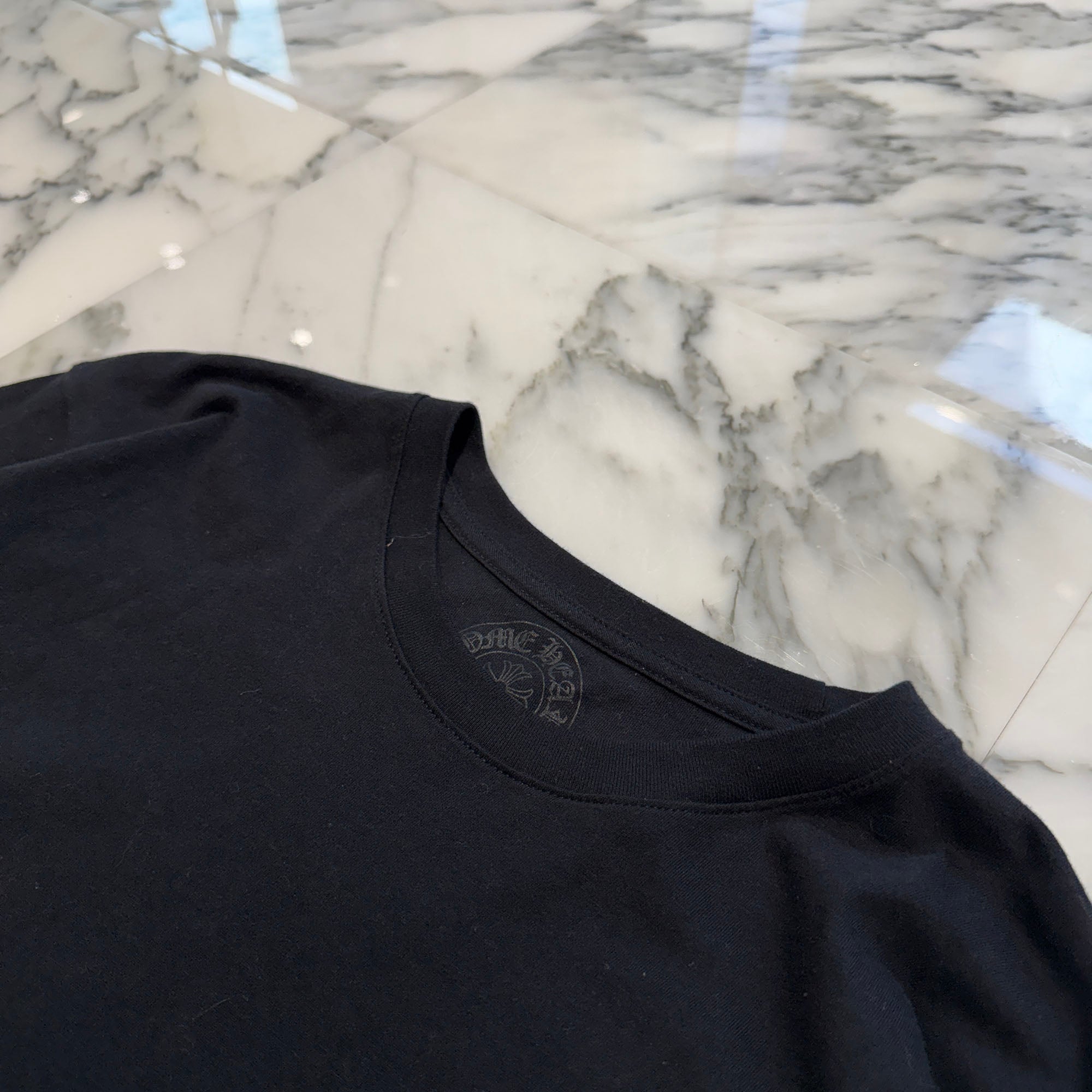 CHROME HEARTS Floral Cross Horseshoe Long Sleeve Tee Size L クロムハーツ フローラルクロス ホースシュー ロングスリーブ Tシャツ サイズL