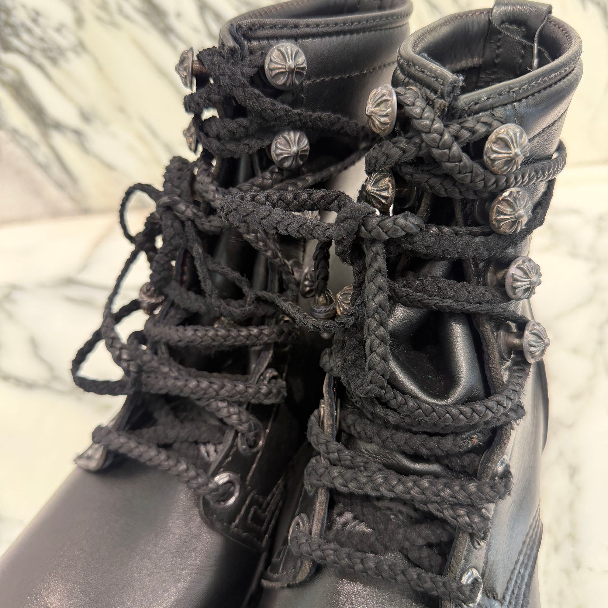 CHROME HEARTS × WESCO Custom JOBMASTER Leather Boots Size 7 1/2E (約25.5cm～26.0cm) クロムハーツ × ウエスコ カスタム ジョブマスター レザーブーツ サイズ7 1/2E (約25.5cm～26.0cm)