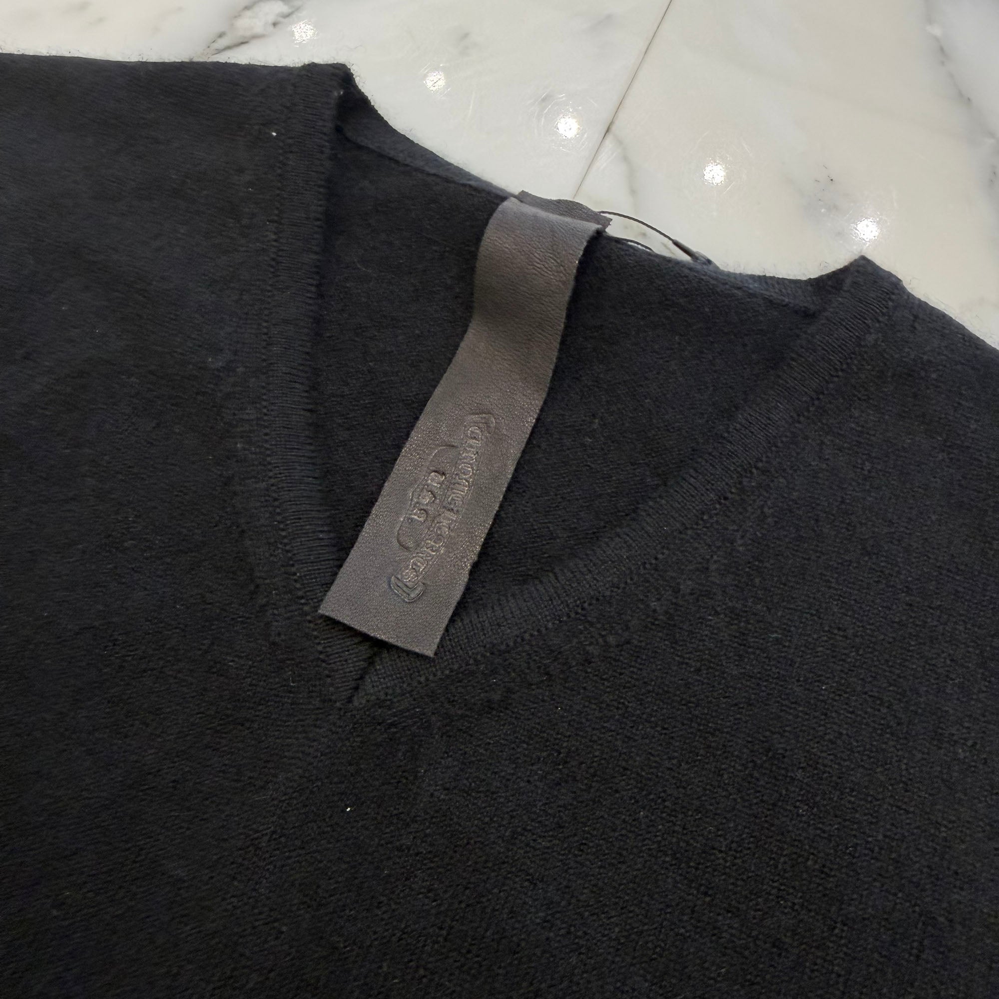 CHROME HEARTS Y Not Rhinestone Vine Dagger Cashmere Sleeveless Tee Size S クロムハーツ ワイノット ラインストーン ヴァインダガー カシミヤ ノースリーブ Tシャツ サイズS