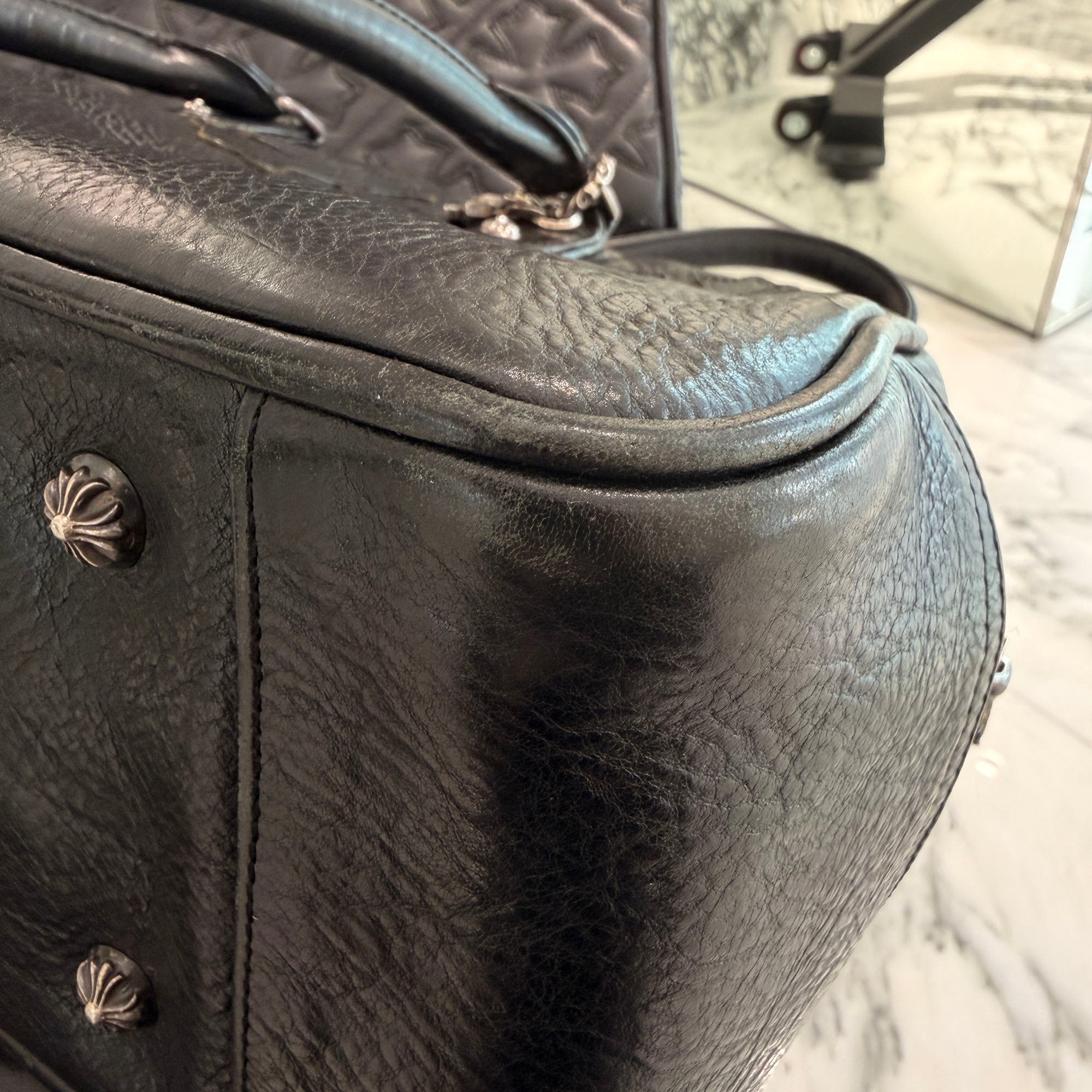 CHROME HEARTS Cemetery Cross Patch GYM Bag クロムハーツ セメタリークロスパッチ ジムバッグ