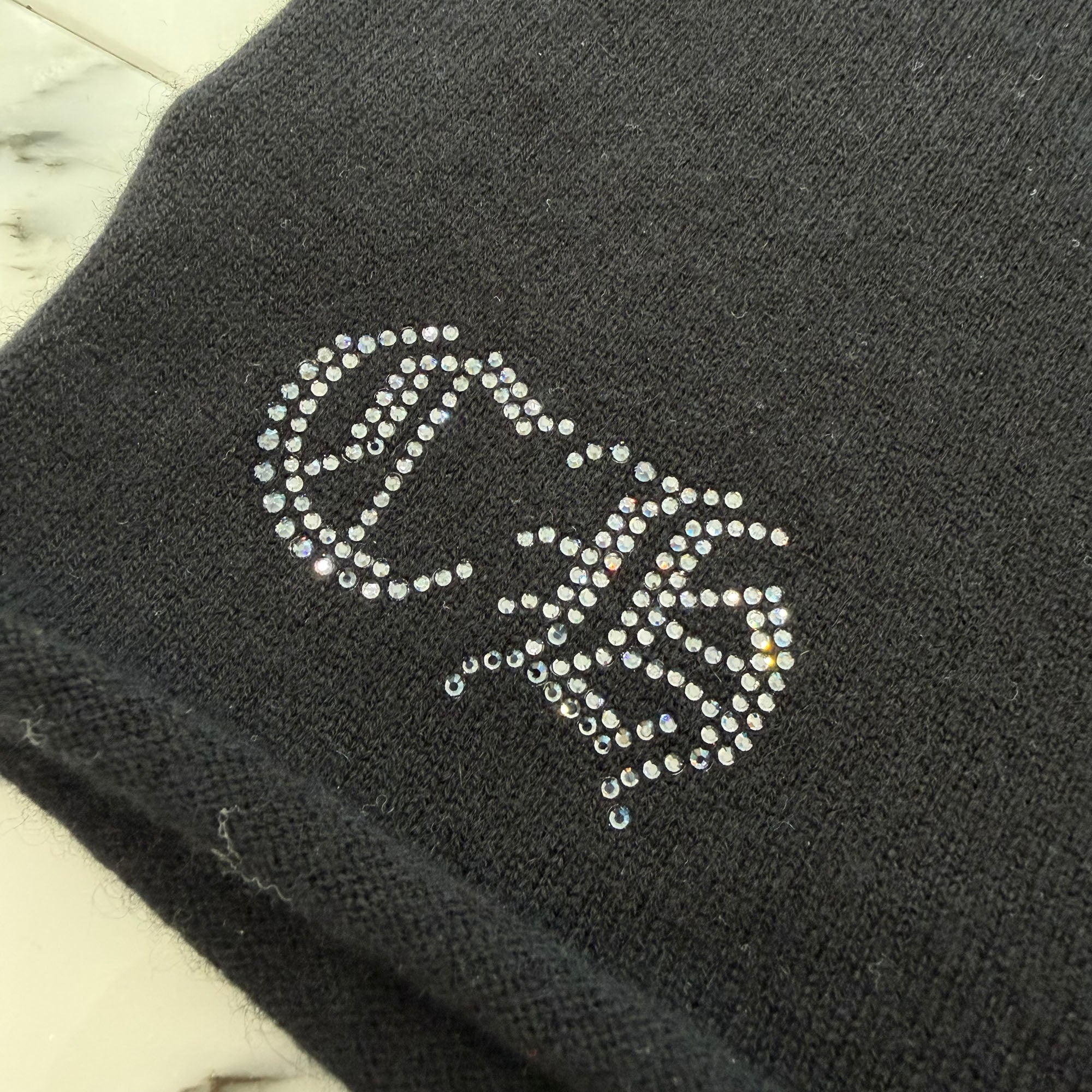 CHROME HEARTS Y Not Rhinestone Vine Dagger Cashmere Sleeveless Tee Size S クロムハーツ ワイノット ラインストーン ヴァインダガー カシミヤ ノースリーブ Tシャツ サイズS
