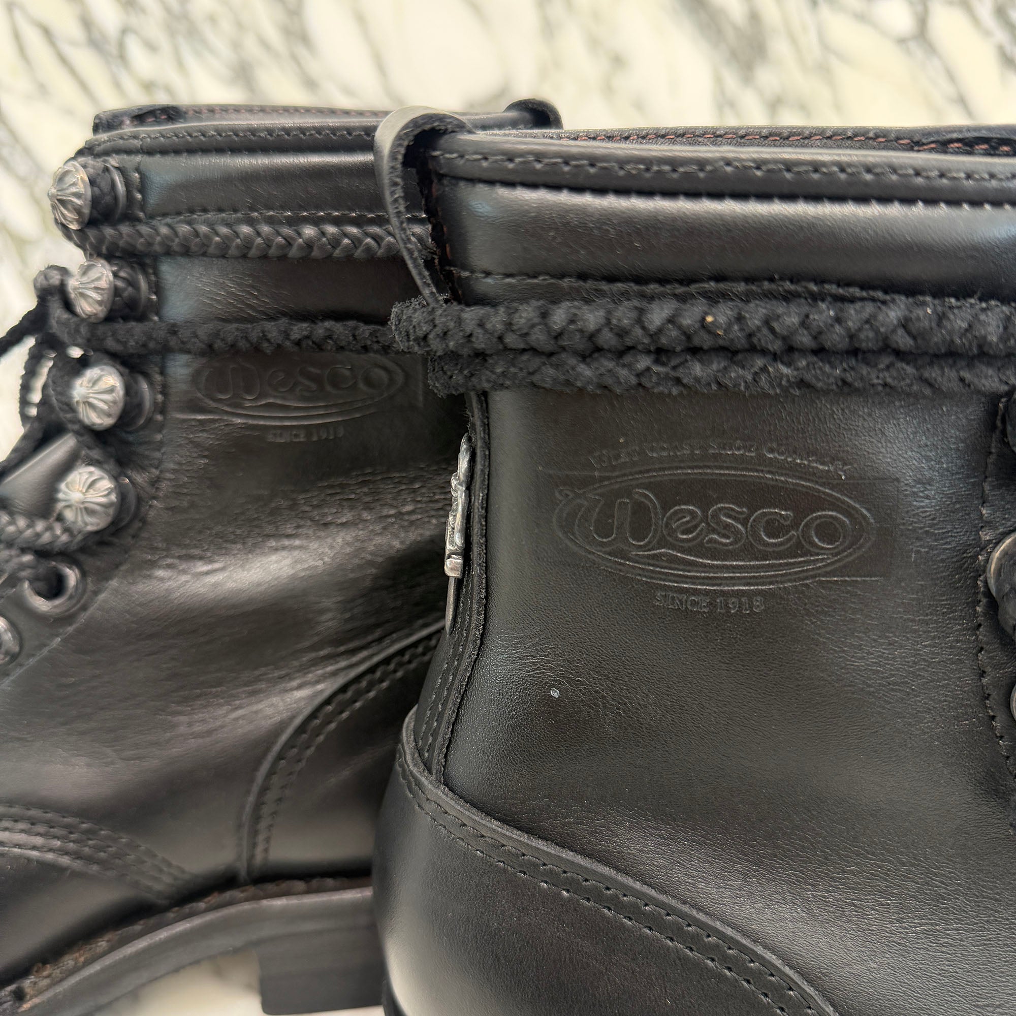 CHROME HEARTS × WESCO Custom JOBMASTER Leather Boots Size 7 1/2E (約25.5cm～26.0cm) クロムハーツ × ウエスコ カスタム ジョブマスター レザーブーツ サイズ7 1/2E (約25.5cm～26.0cm)