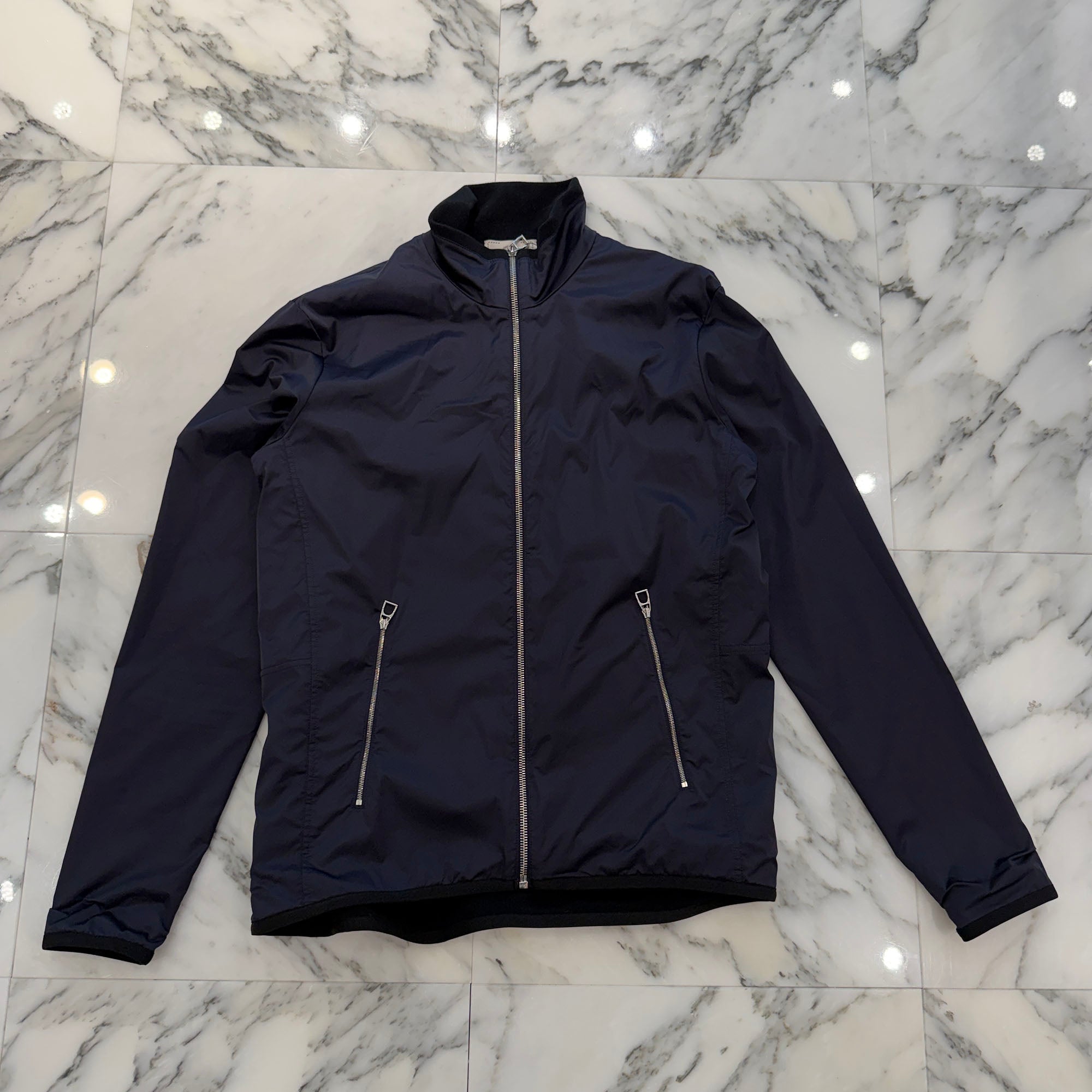 HERMES Sellier Warm Up Fleece Blouson Nylon Zip Up Jacket  800165E Size L エルメス セリエ ウォーム アップ フリース ブルゾン ナイロン ジップ アップ ジャケット サイズL