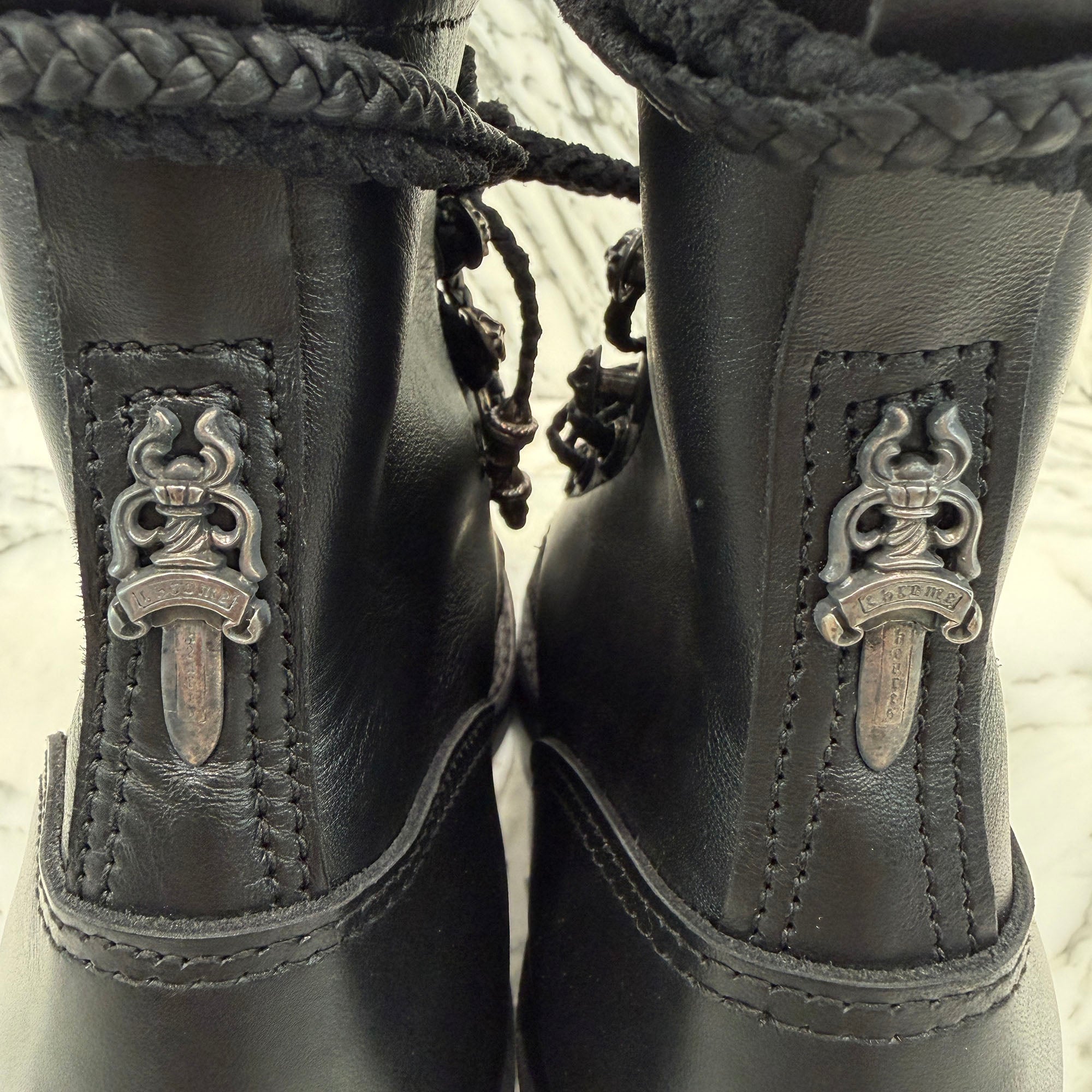 CHROME HEARTS × WESCO Custom JOBMASTER Leather Boots Size 7 1/2E (約25.5cm～26.0cm) クロムハーツ × ウエスコ カスタム ジョブマスター レザーブーツ サイズ7 1/2E (約25.5cm～26.0cm)