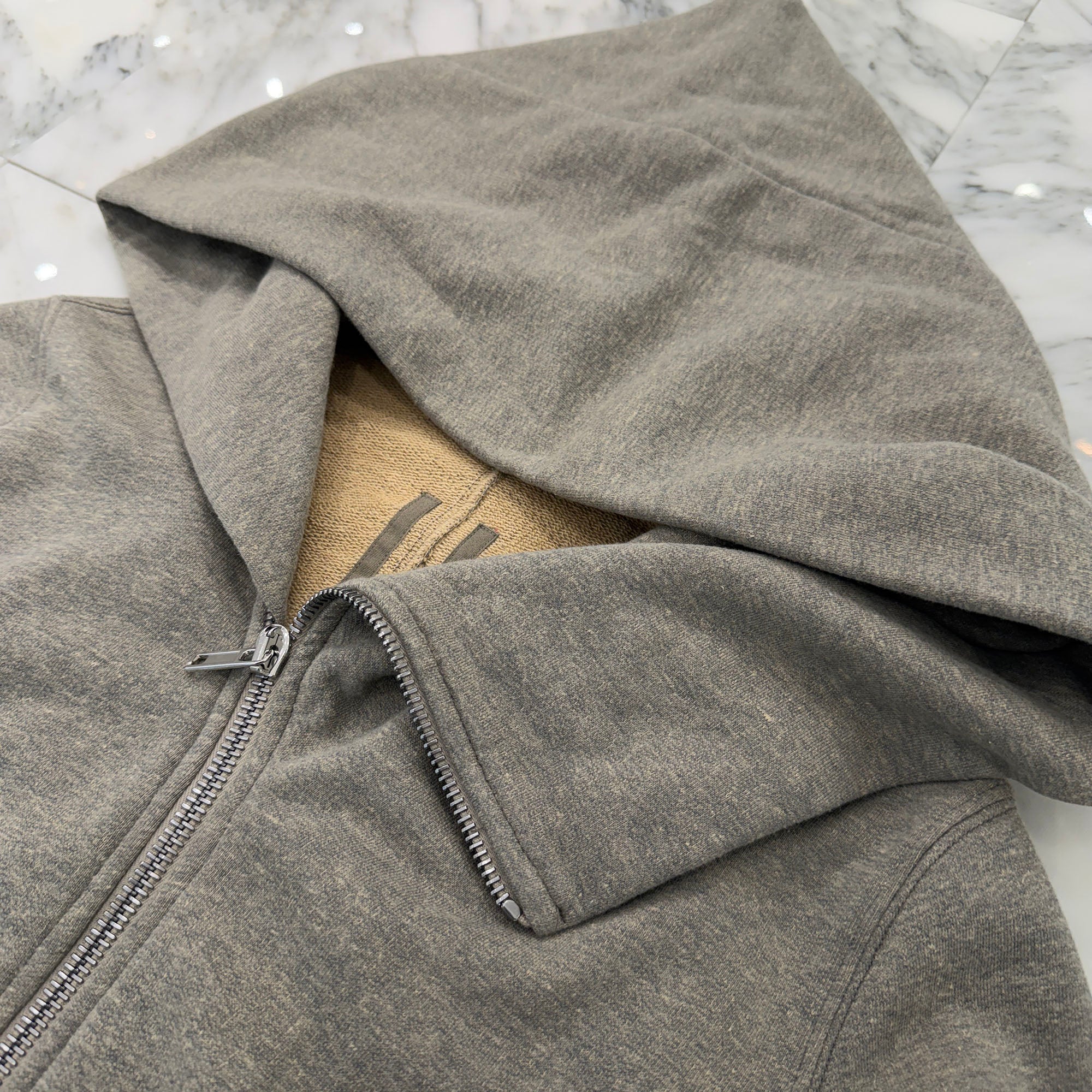 Rick Owens DRKSHDW 2025AW Mountain Hoodie "Melange Grey" DU02E7286-FGM Size S リックオウエンス ダークシャドウ マウンテン フーディ "メランジグレー" サイズS