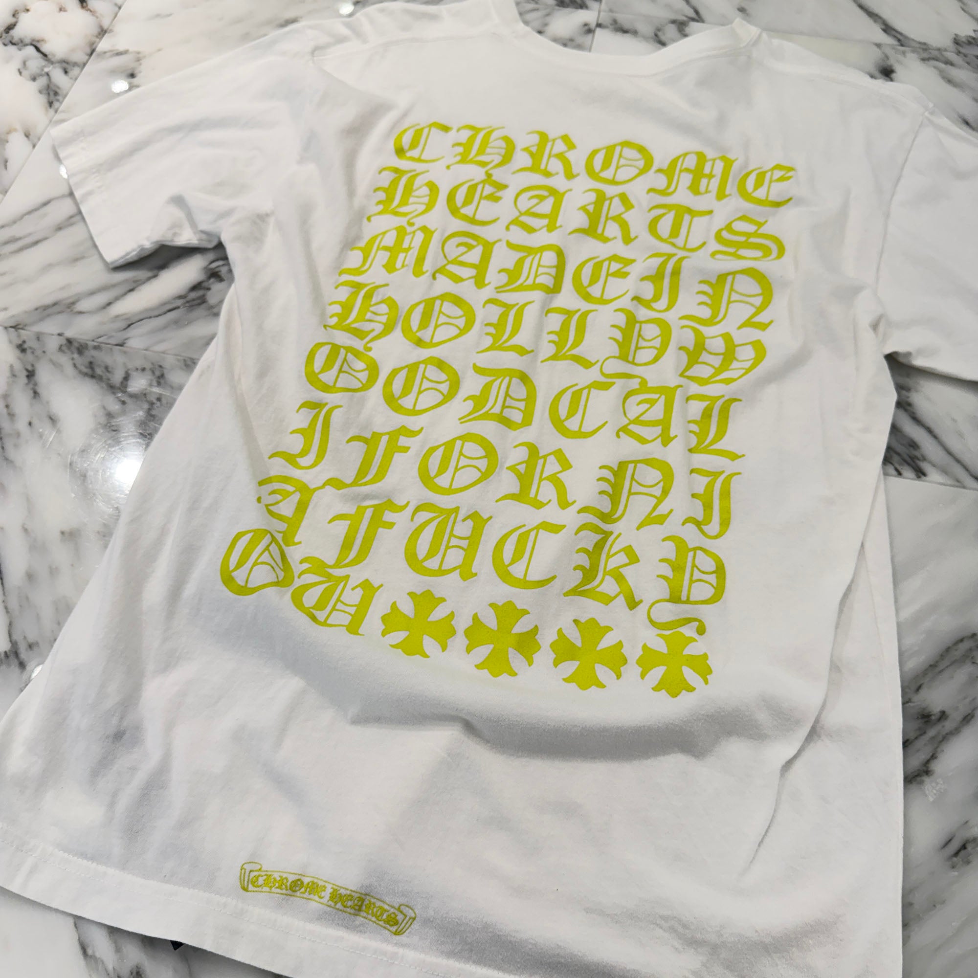 CHROME HEARTS Made In Hollywood Vertical Logo Tee Size L クロムハーツ メイドインハリウッド ヴァーティカルロゴ Tシャツ サイズＬ