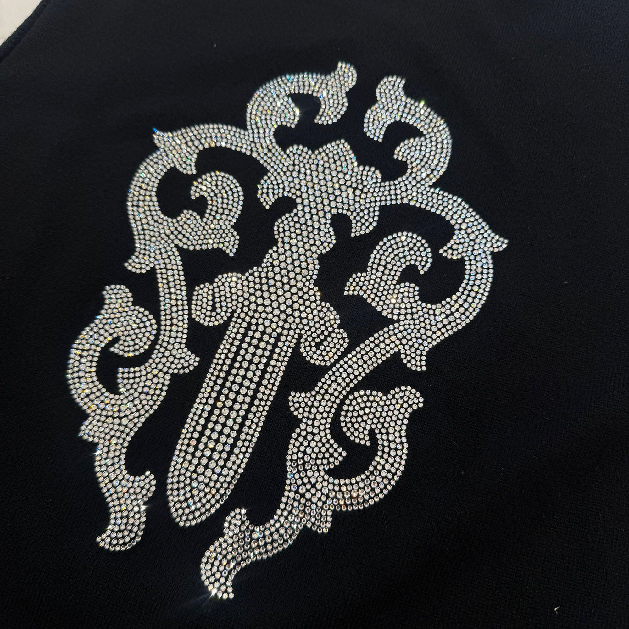 CHROME HEARTS Y Not Rhinestone Vine Dagger Cashmere Sleeveless Tee Size S クロムハーツ ワイノット ラインストーン ヴァインダガー カシミヤ ノースリーブ Tシャツ サイズS