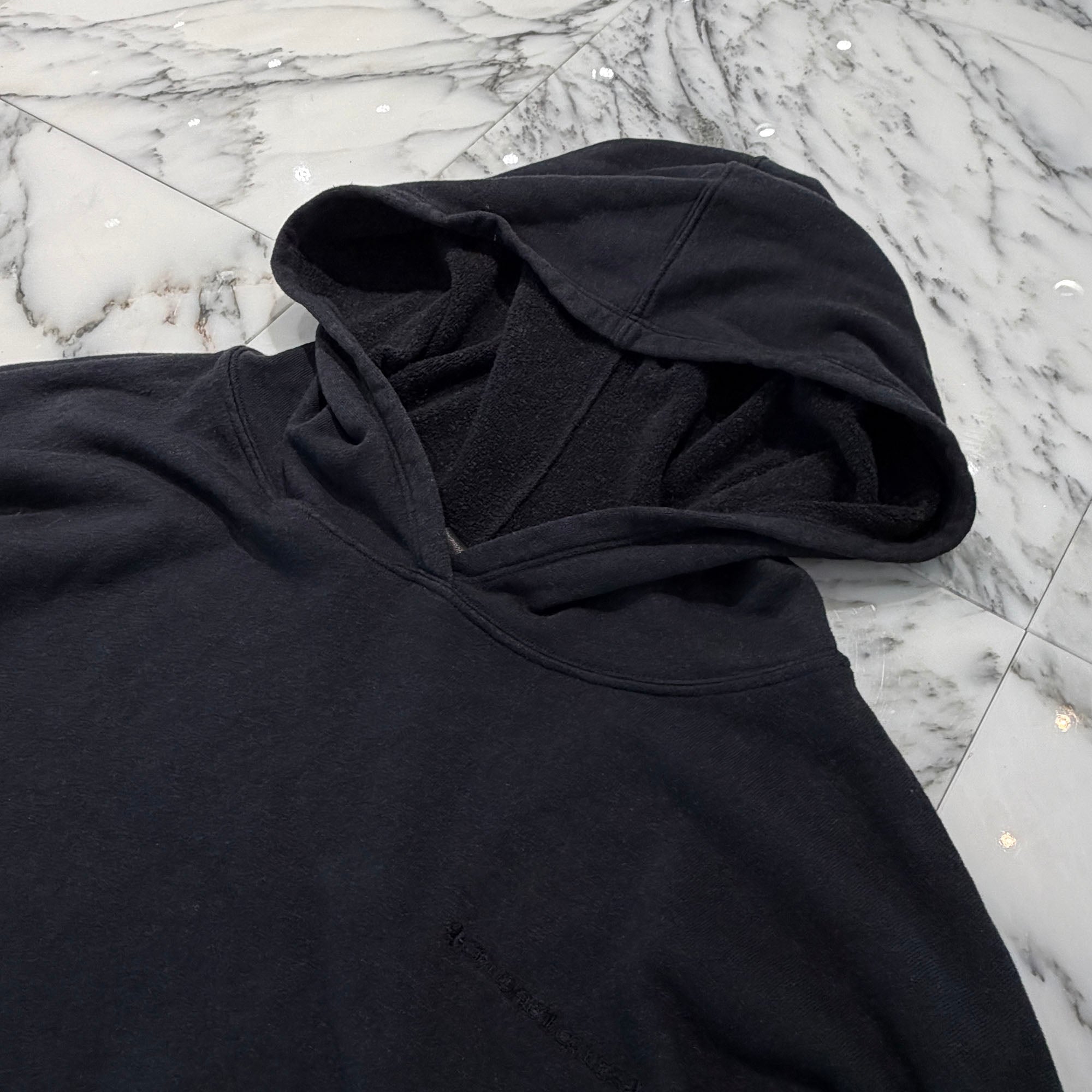 CHROME HEARTS Y NOT Cross Leather Patch Pullover Hoodie Size XL クロムハーツ ワイノット レザーパッチ プルオーバーフーディー サイズXL