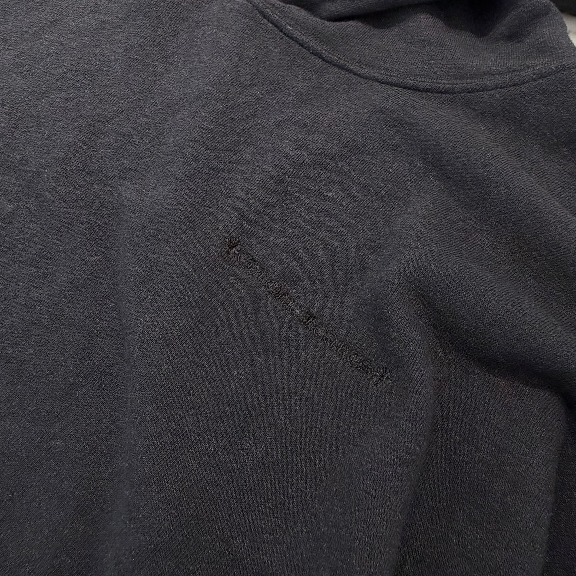 CHROME HEARTS Y NOT Cross Leather Patch Pullover Hoodie Size XL クロムハーツ ワイノット レザーパッチ プルオーバーフーディー サイズXL