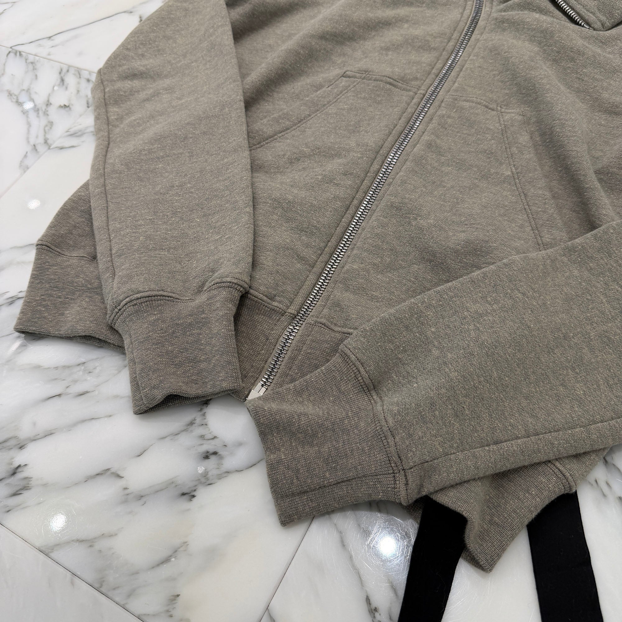 Rick Owens DRKSHDW 2025AW Mountain Hoodie "Melange Grey" DU02E7286-FGM Size S リックオウエンス ダークシャドウ マウンテン フーディ "メランジグレー" サイズS