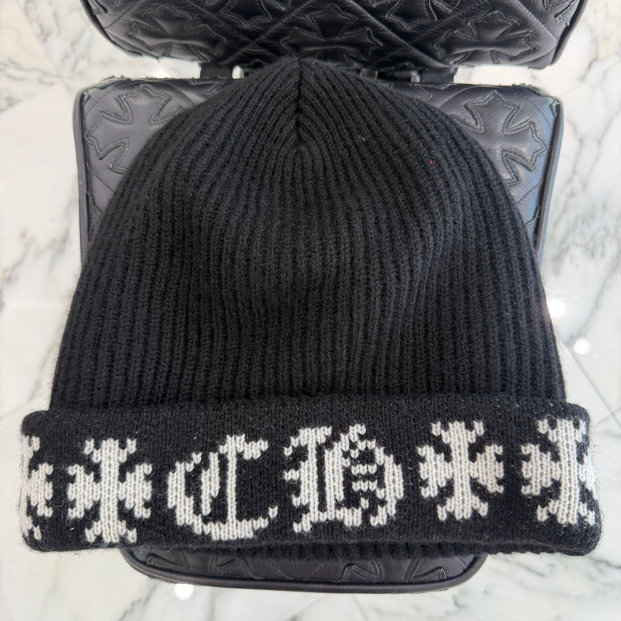 CHROME HEARTS BIG DADDY Cashmere Knit Beanie Size ONE SIZE (53-60) クロムハーツ ビッグダディ カシミヤ ニット ビーニー サイズONE SIZE (53-60)