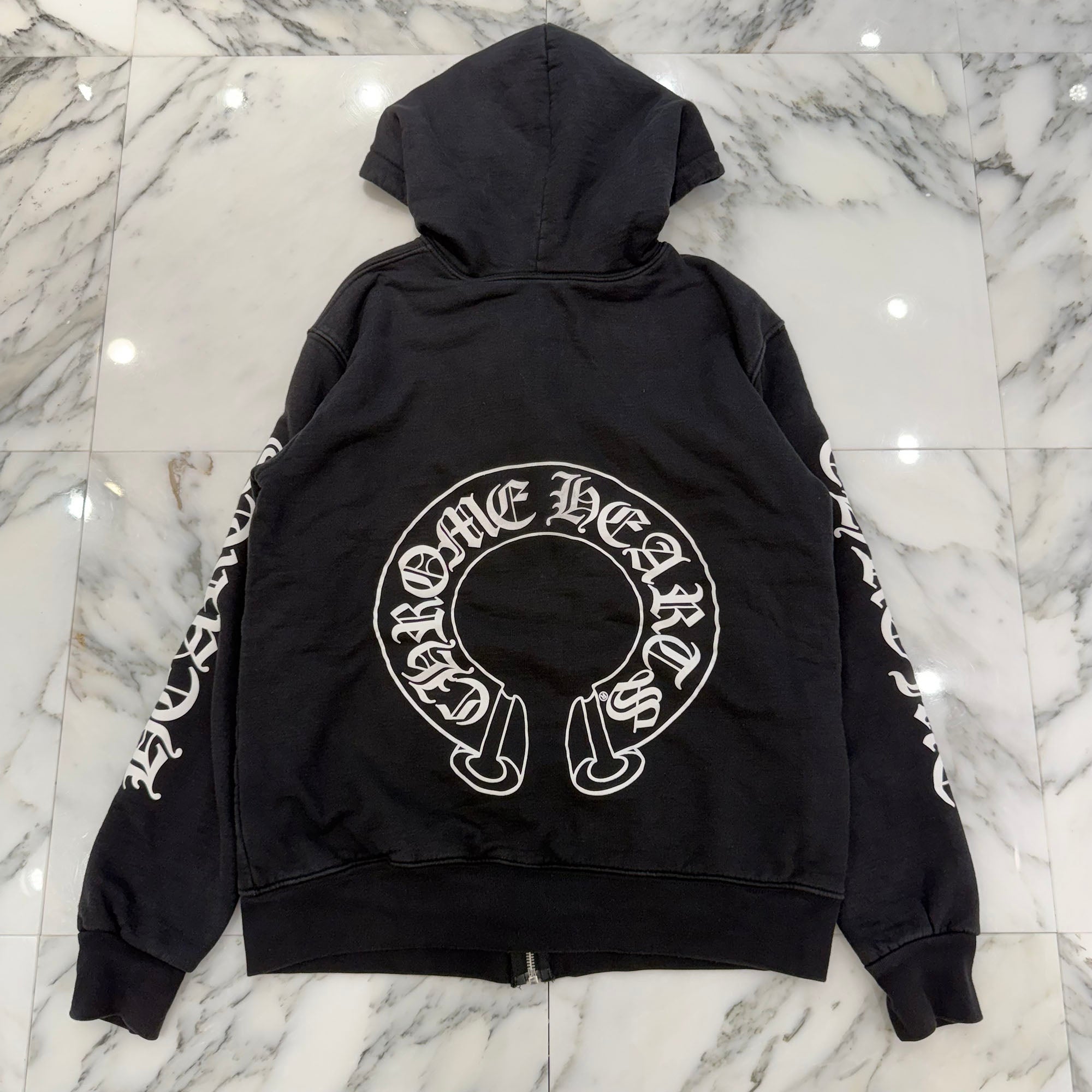 CHROME HEARTS Hooded Fuck You Horseshoe Zip Up Hoodie Size S クロムハーツ フーデッド ファックュー ホースシュー ジップアップ フーディ サイズS