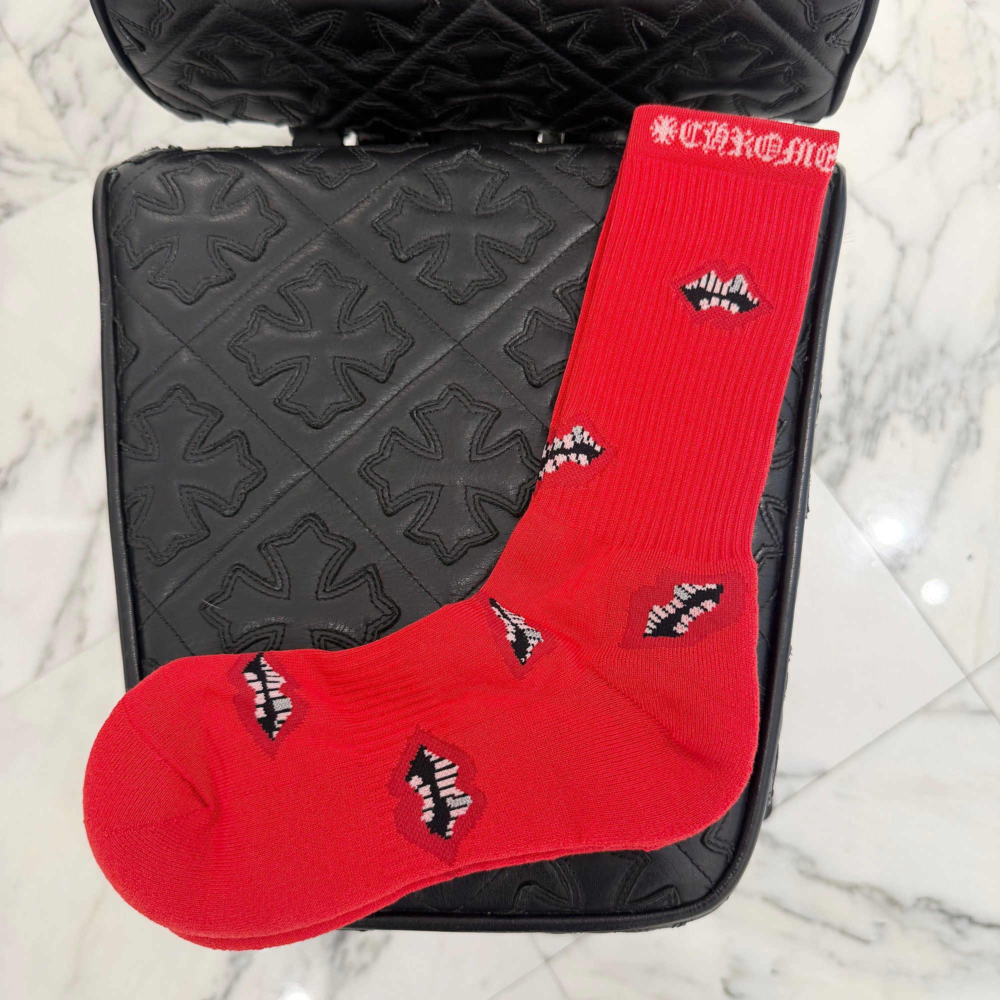 CHROME HEARTS × MATTY BOY Chomper Socks Size M (25cm～27cm) クロムハーツ × マッティボーイ チョンパー ソックス サイズM(25cm～27cm)