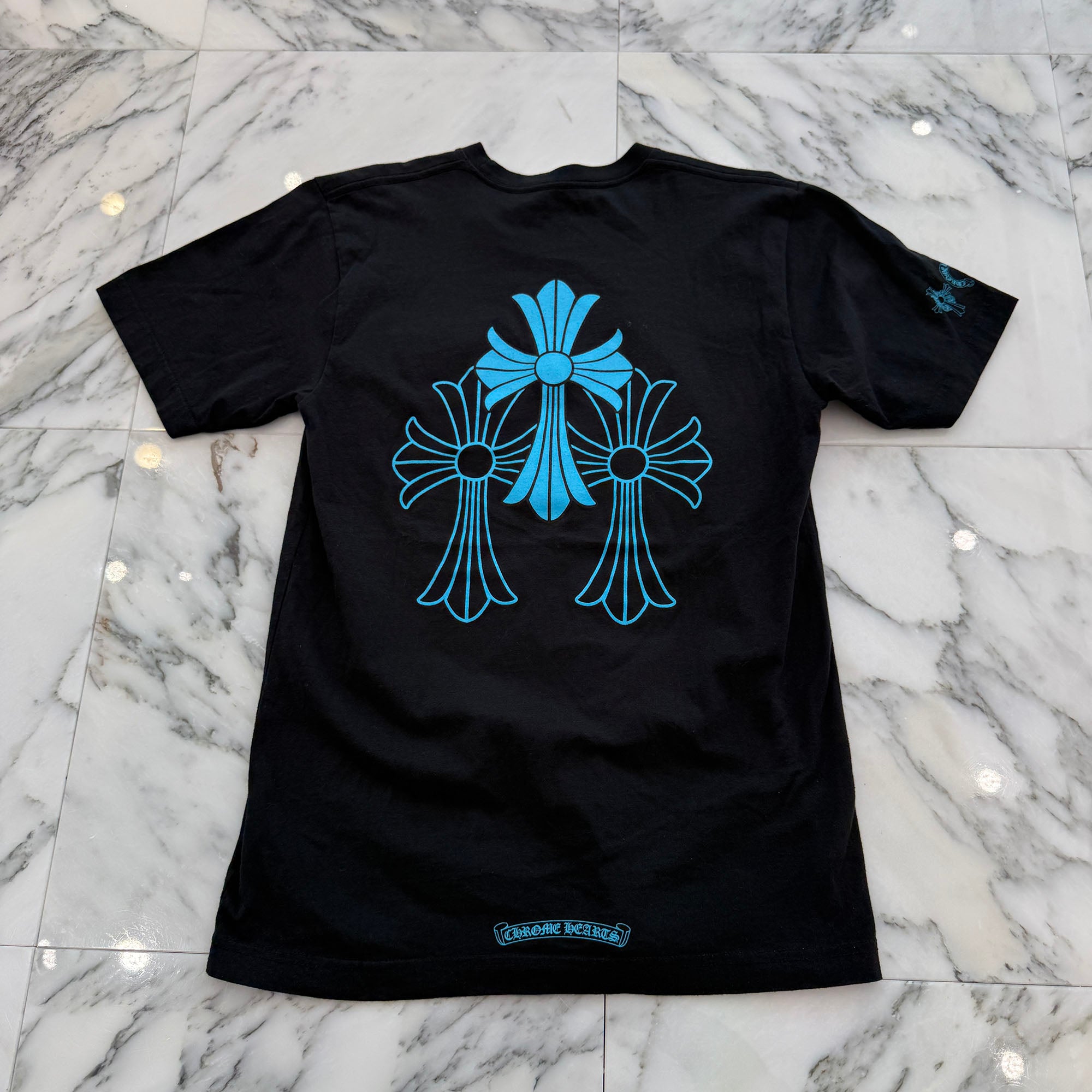 CHROME HEARTS 3 Blue Cross Tee Size M クロムハーツ 3 ブルークロス Tシャツ サイズＭ