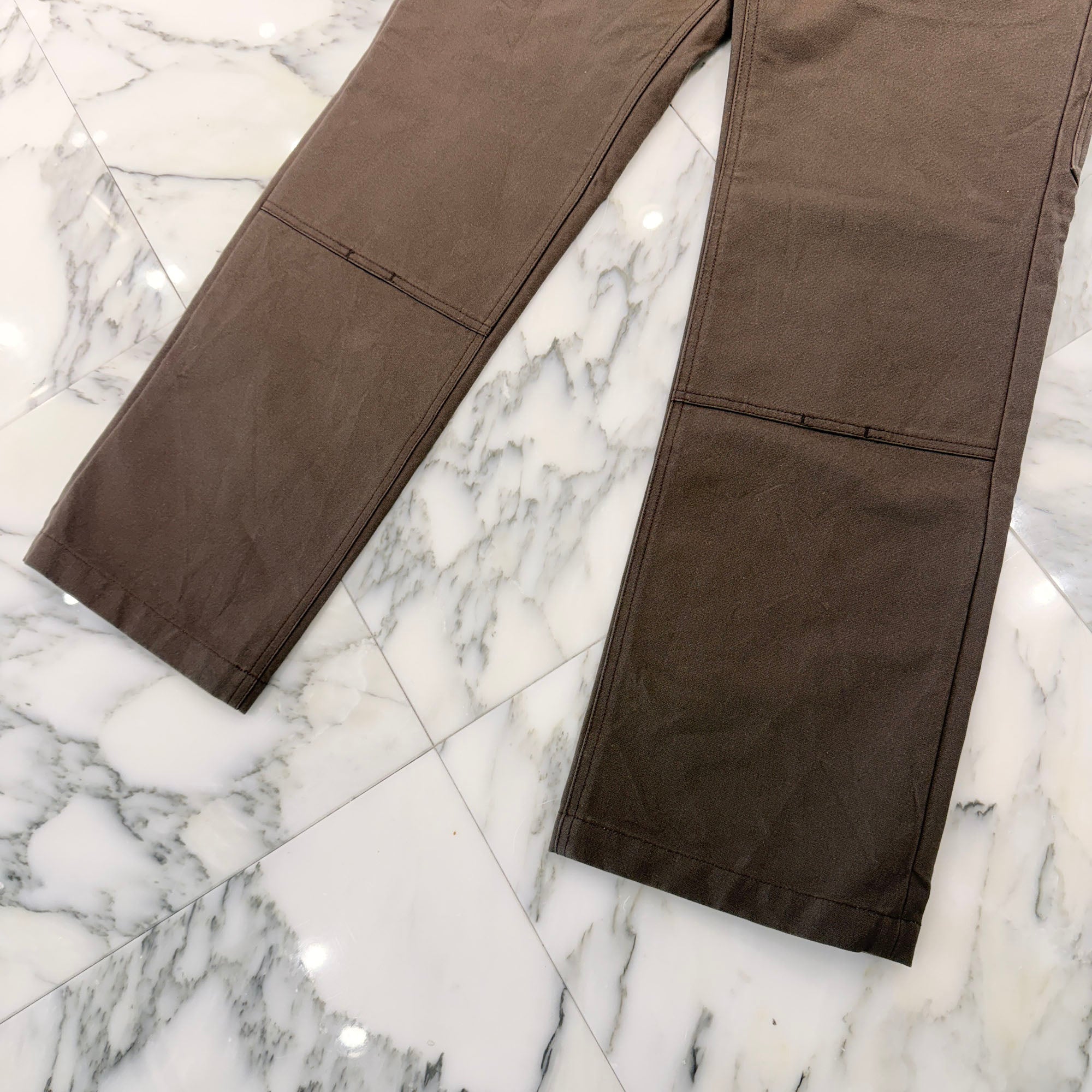 CHROME HEARTS Cemetery Cross Leather Patch Cotton Cargo Pants Size 28 クロムハーツ セメタリー クロス レザー パッチ コットン カーゴ パンツ ブラウン サイズ28