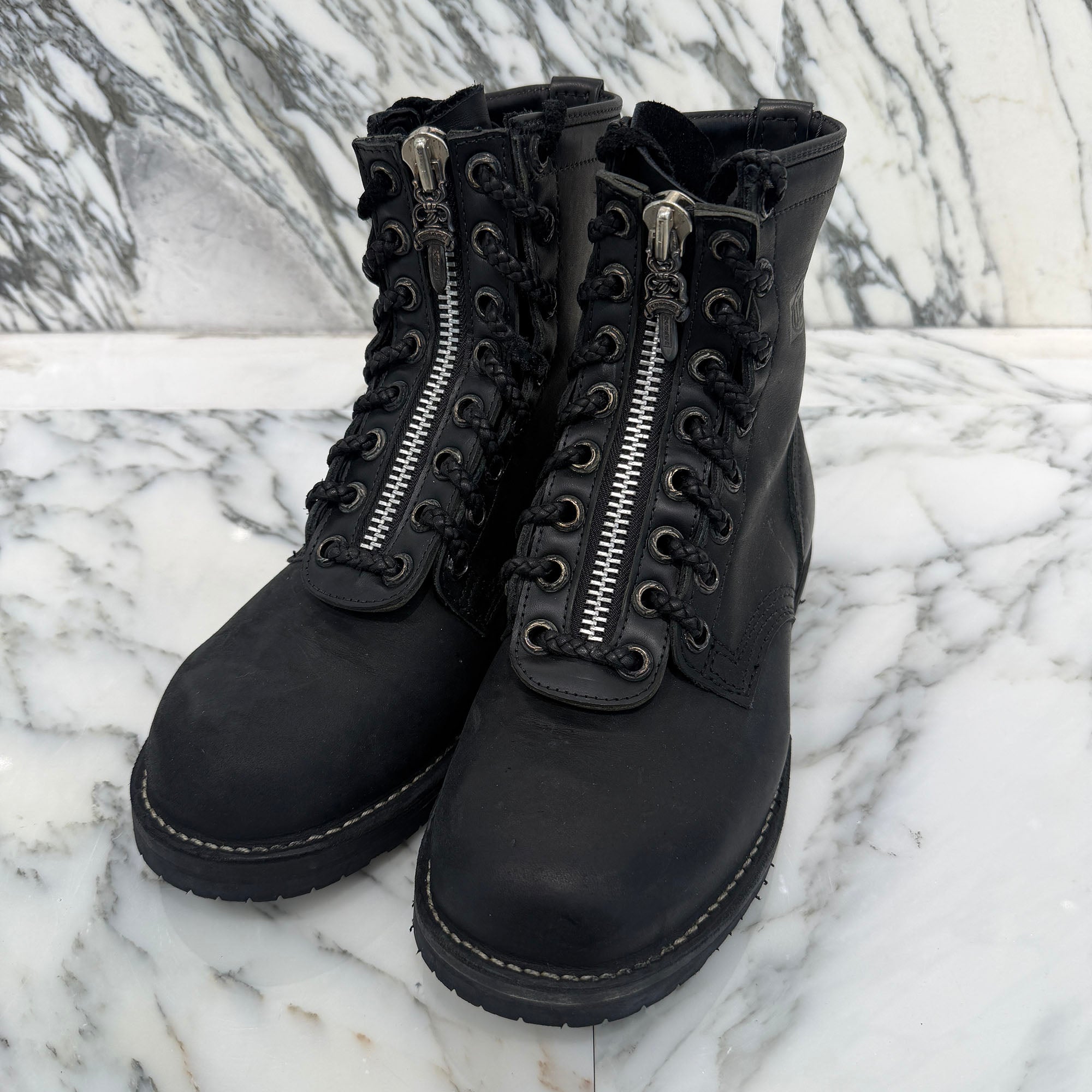 CHROME HEARTS × WESCO Custom JOBMASTER Leather Boots Size 7 1/2E (約25.5cm～26.0cm) クロムハーツ × ウエスコ カスタム ジョブマスター レザーブーツ サイズ7 1/2E (約25.5cm～26.0cm)