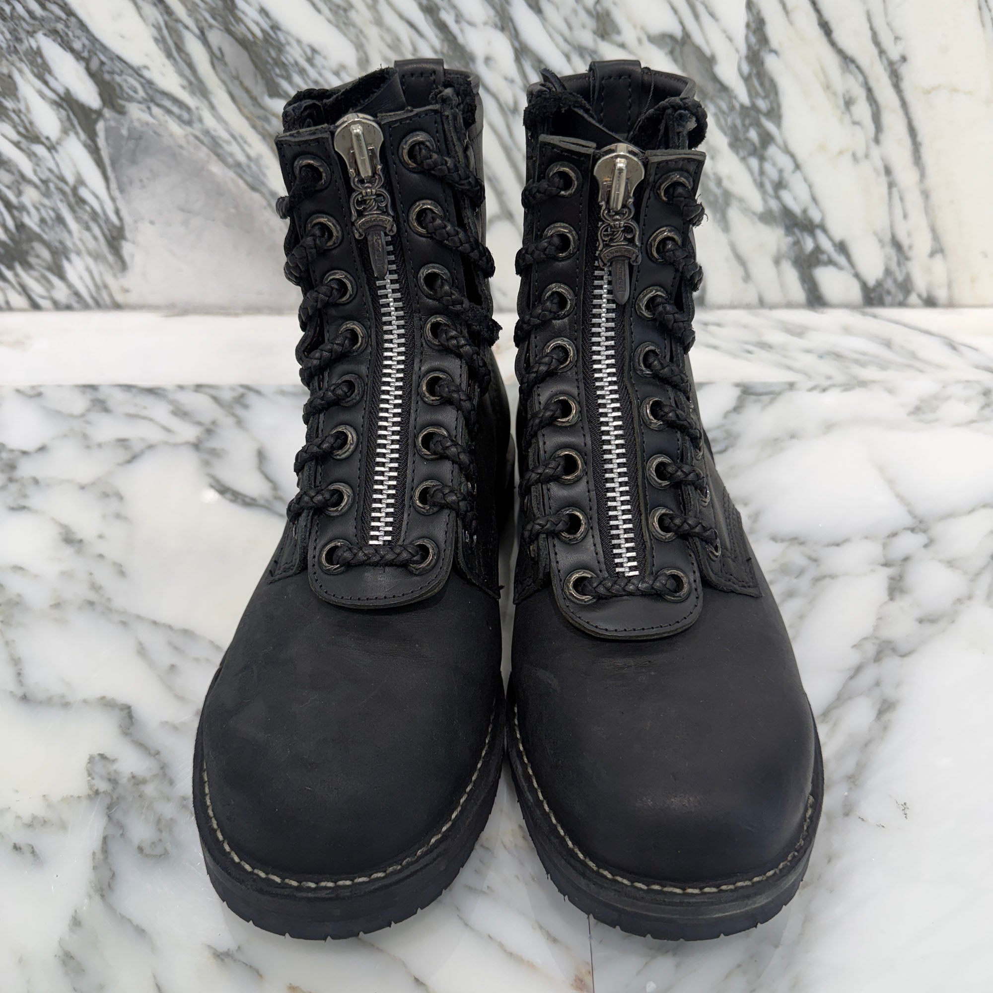 CHROME HEARTS × WESCO Custom JOBMASTER Leather Boots Size 7 1/2E (約25.5cm～26.0cm) クロムハーツ × ウエスコ カスタム ジョブマスター レザーブーツ サイズ7 1/2E (約25.5cm～26.0cm)