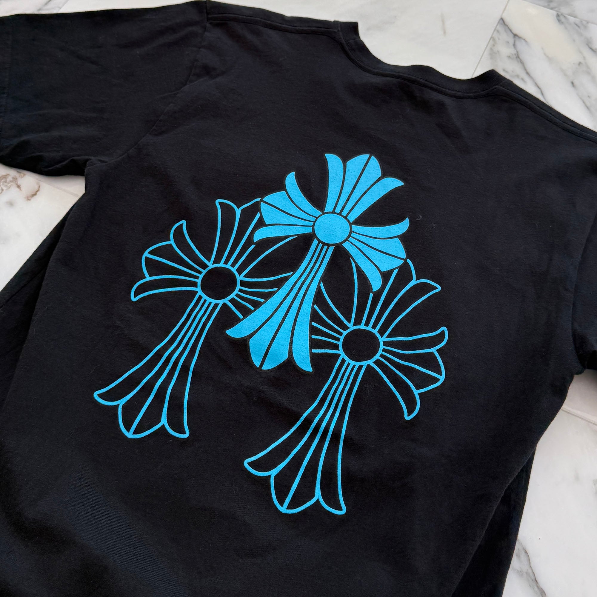 CHROME HEARTS 3 Blue Cross Tee Size M クロムハーツ 3 ブルークロス Tシャツ サイズＭ