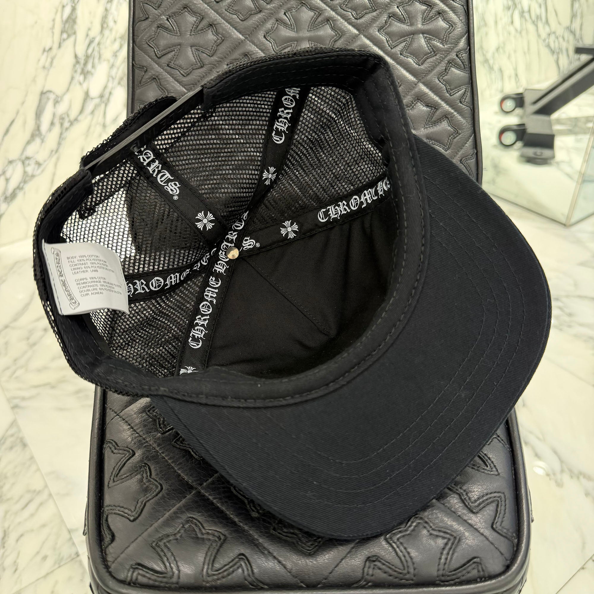 CHROME HEARTS Triple Cross Patch Trucker Cap Size ONE SIZE (51-61