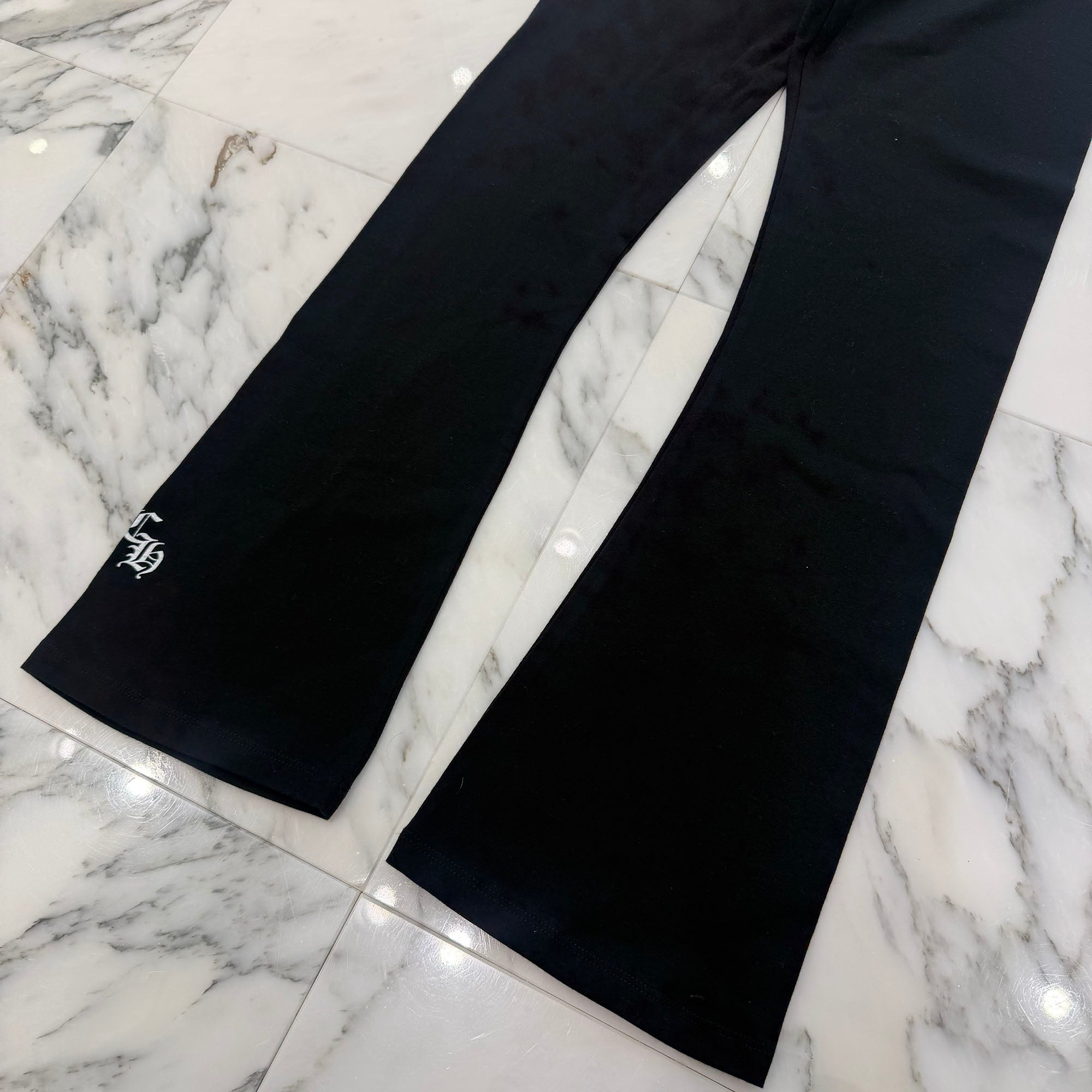 CHROME HEARTS Bell Bottom Scroll Label Logo YOGA Sweat Pants Size S クロムハーツ ベルボトム スクロールラベルロゴ ヨガ スウェットパンツ サイズS