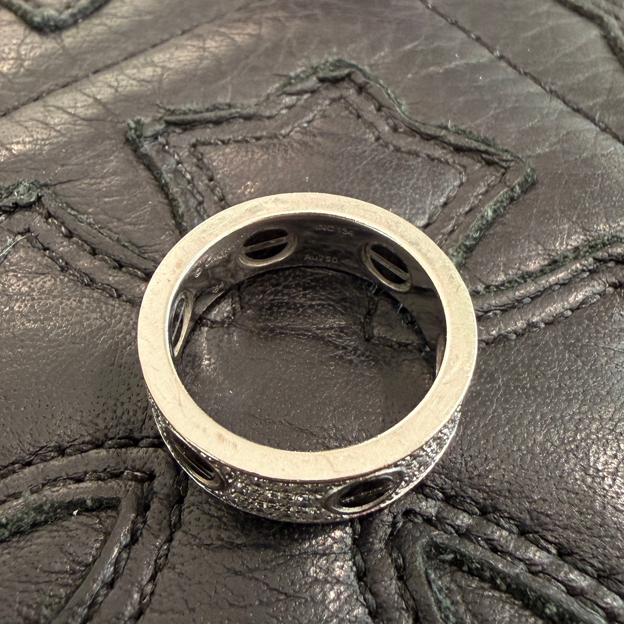 今週土日限定！カルティエ 750YG ラブウェディングリング #50 美品 Cartier Au750 WG Love Ring Classic Model Pavé Diamond B4207600
