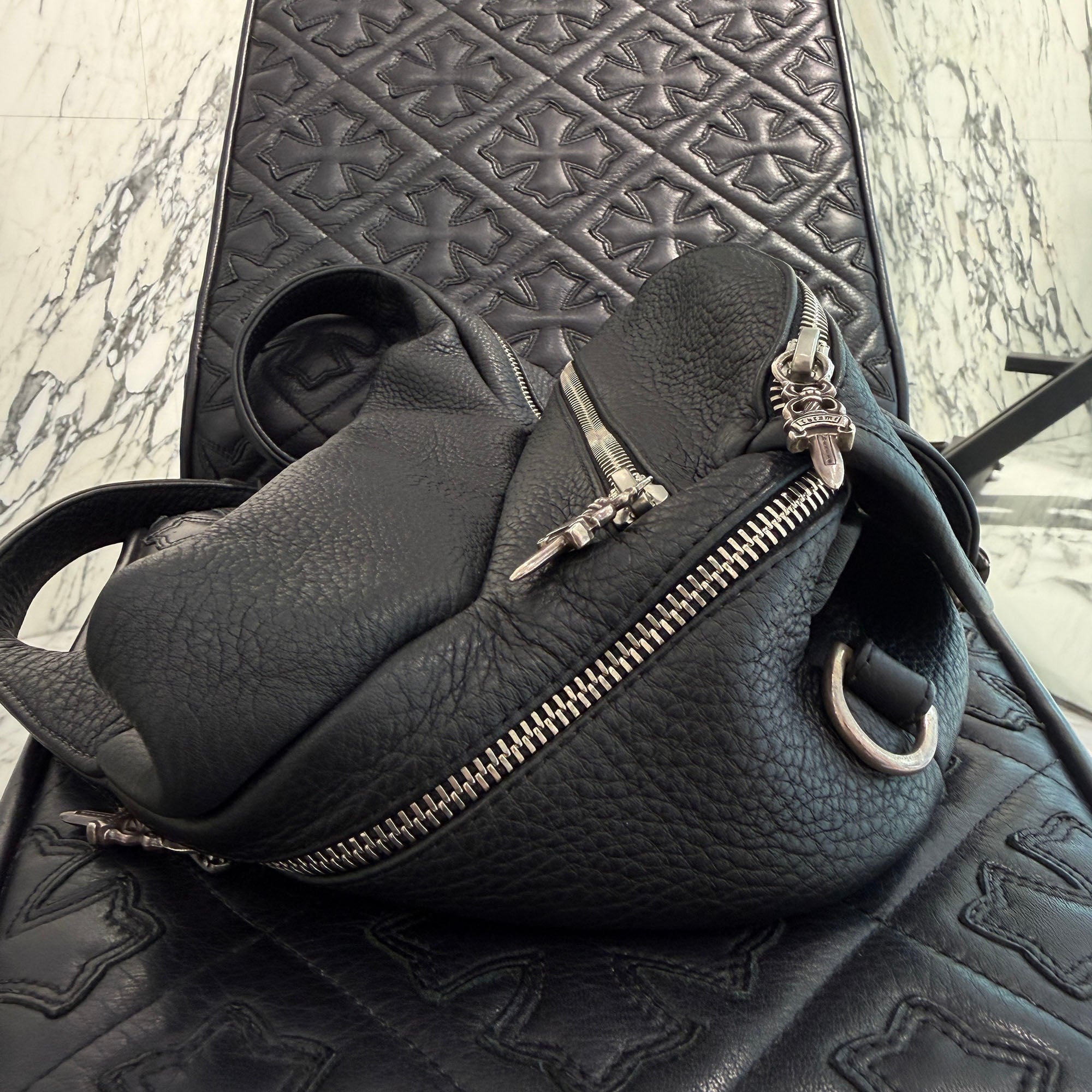 CHROME HEARTS 1 SNAT PACK LEATHER WAIST BAG クロムハーツ 1スナットパック レザー ウェストバッグ