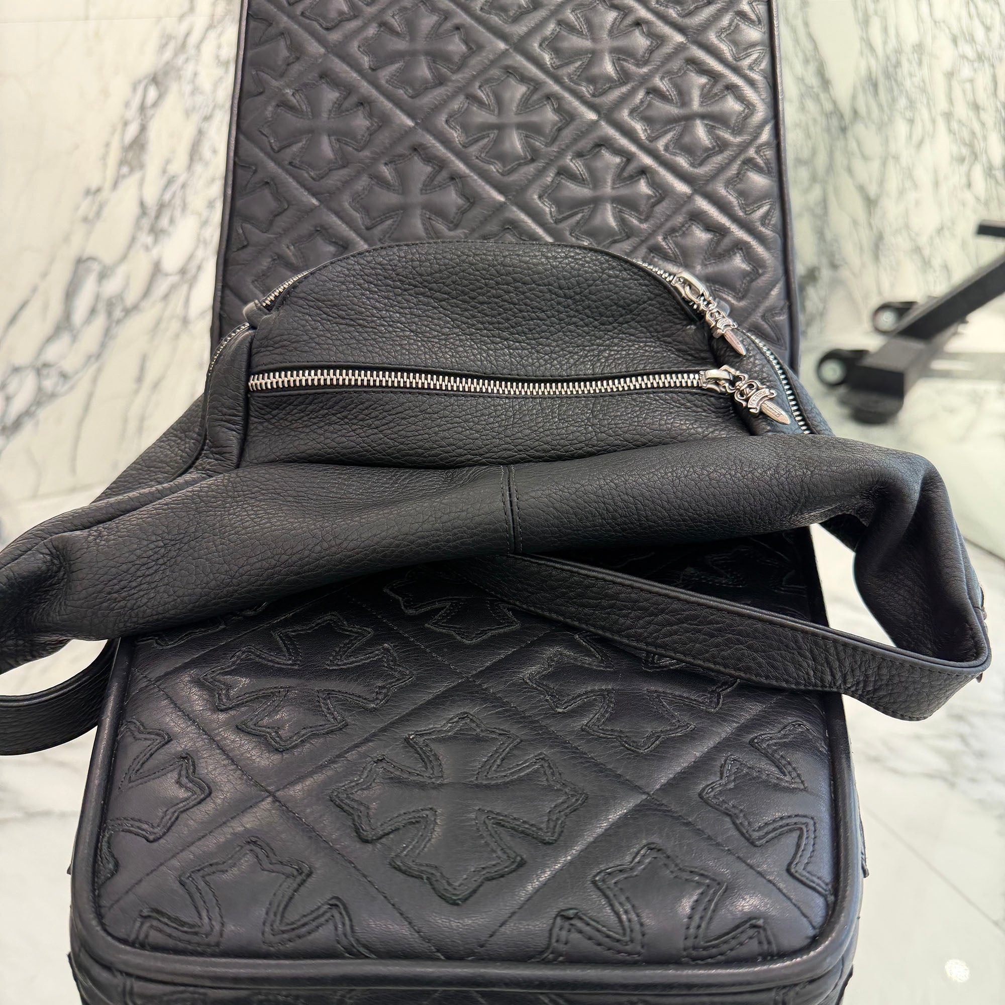 CHROME HEARTS 1 SNAT PACK LEATHER WAIST BAG クロムハーツ 1スナット