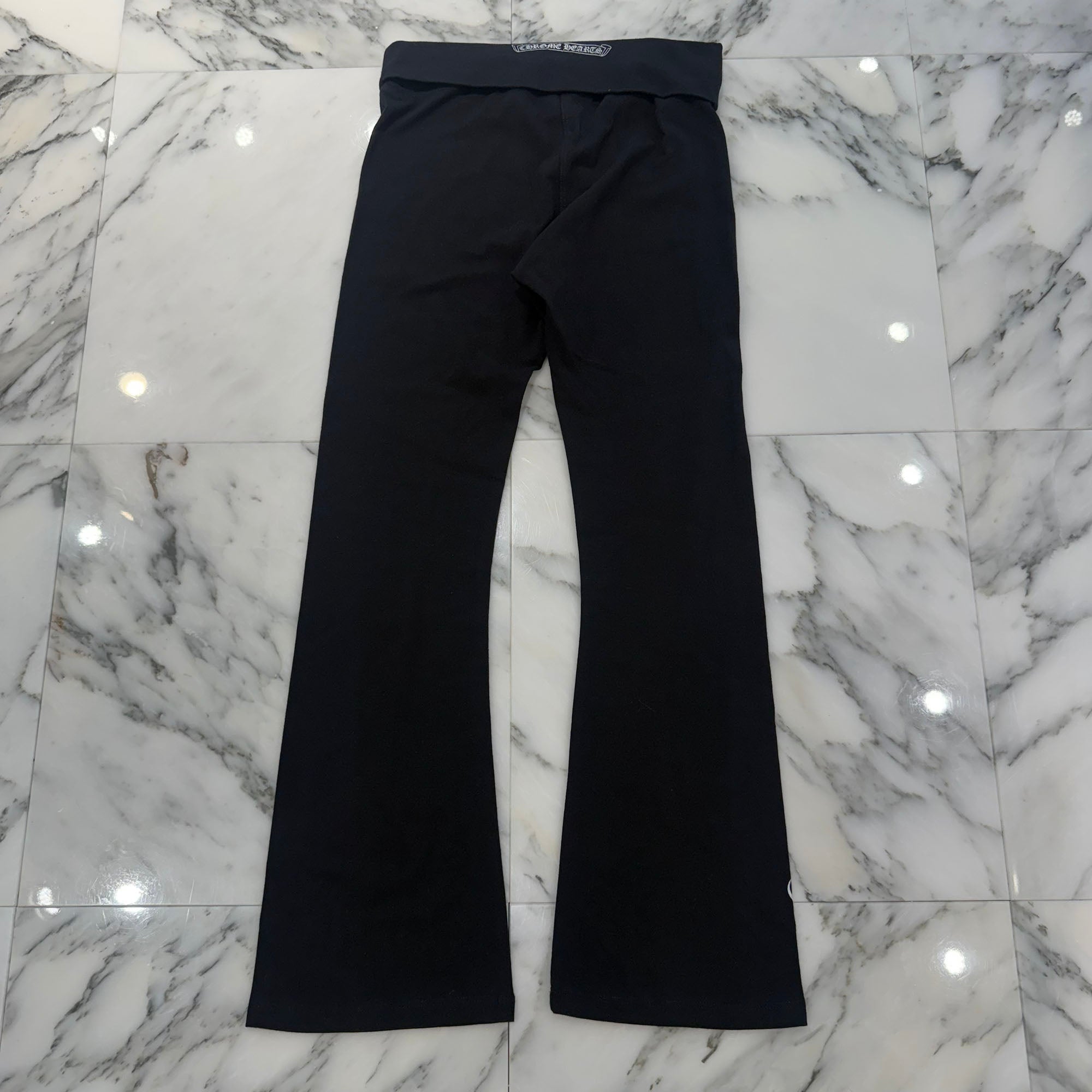 CHROME HEARTS Bell Bottom Scroll Label Logo YOGA Sweat Pants Size S クロムハーツ ベルボトム スクロールラベルロゴ ヨガ スウェットパンツ サイズS