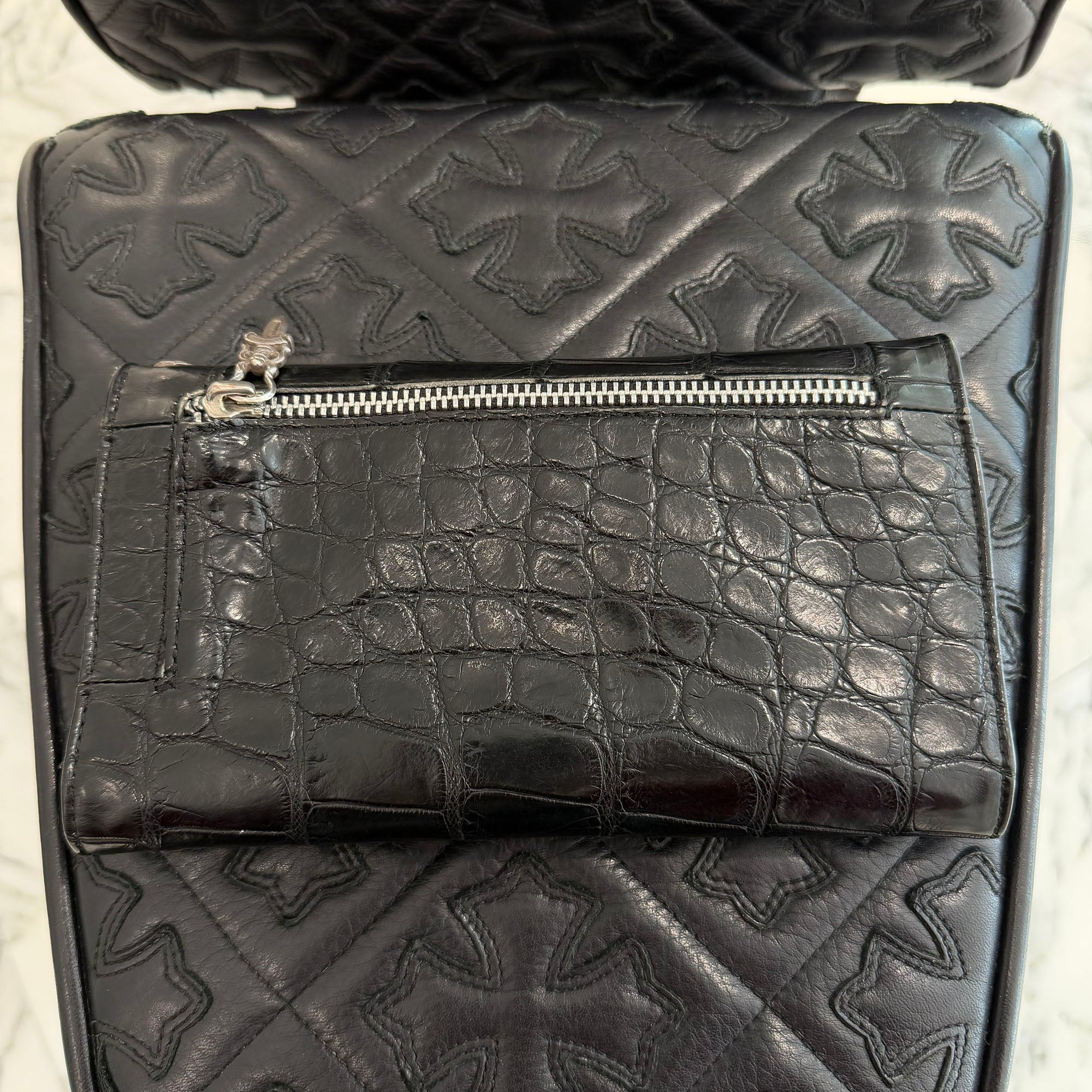 CHROME HEARTS Alligator Leather Wave Cross Ball Wallet クロムハーツ アリゲーターレザー ウェーブ クロスボール ウォレット