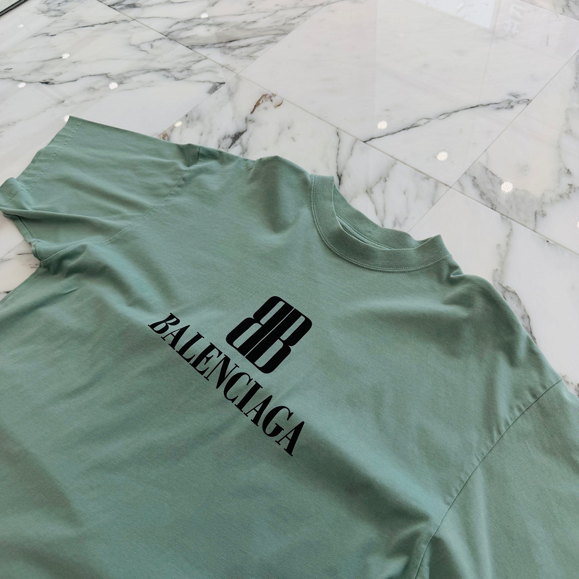 BALENCIAGA 2025SS BB Logo Print Medium Fit Tee 764235 TSVU4 Size L バレンシアガ BBロゴ プリント ミディアムフィット Tシャツ サイズL