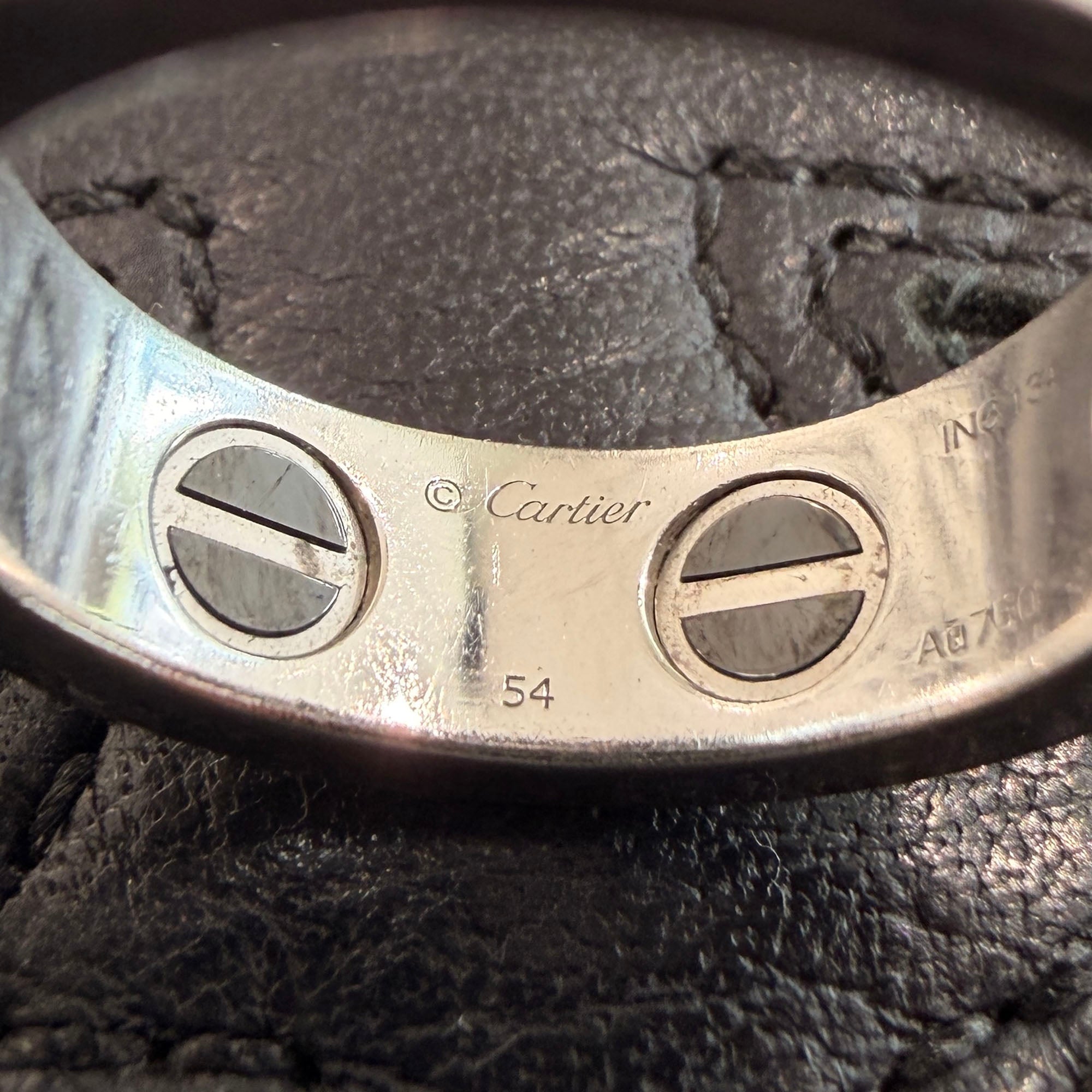 Cartier Au750 WG Love Ring Classic Model Pavé Diamond B4207600