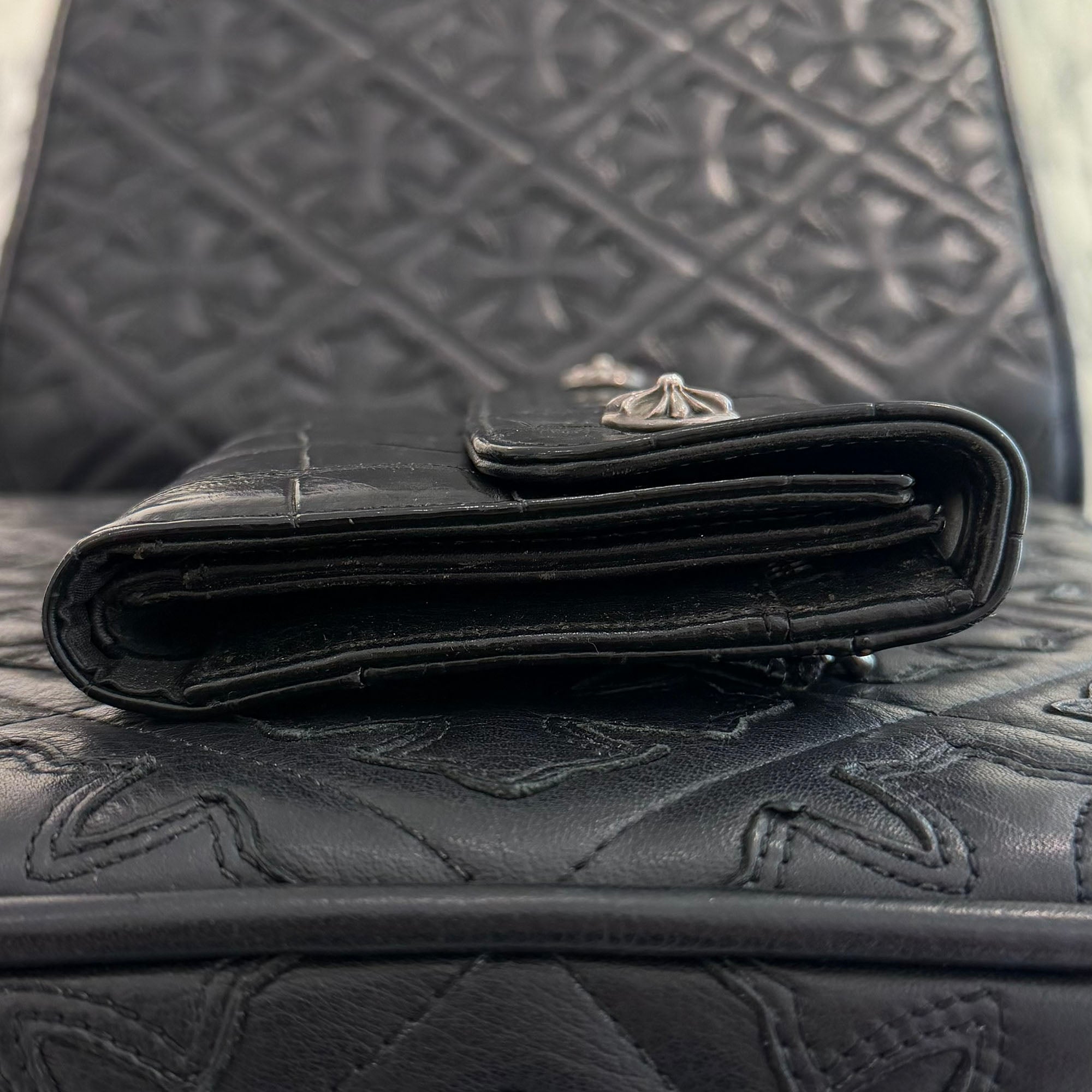 CHROME HEARTS Alligator Leather Wave Cross Ball Wallet クロムハーツ アリゲーターレザー ウェーブ クロスボール ウォレット