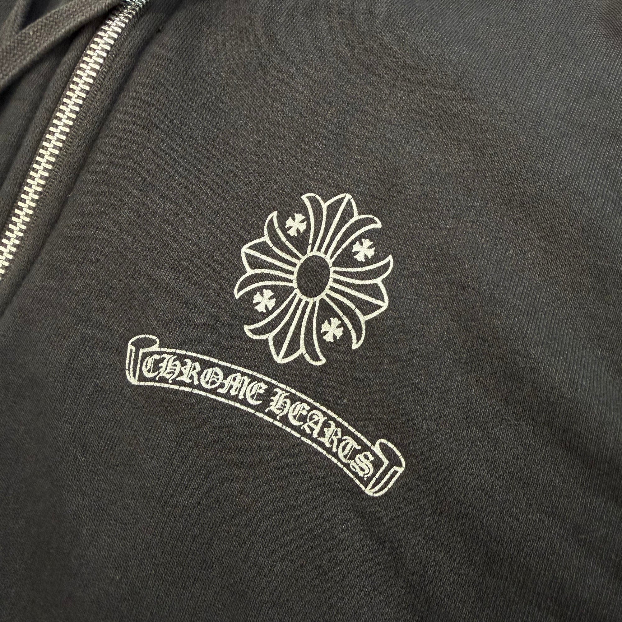 CHROME HEARTS CH Plus Block Cross Zip Up Hoodie Size L クロムハーツ CHプラス ブロッククロス ジップアップフーディー サイズL