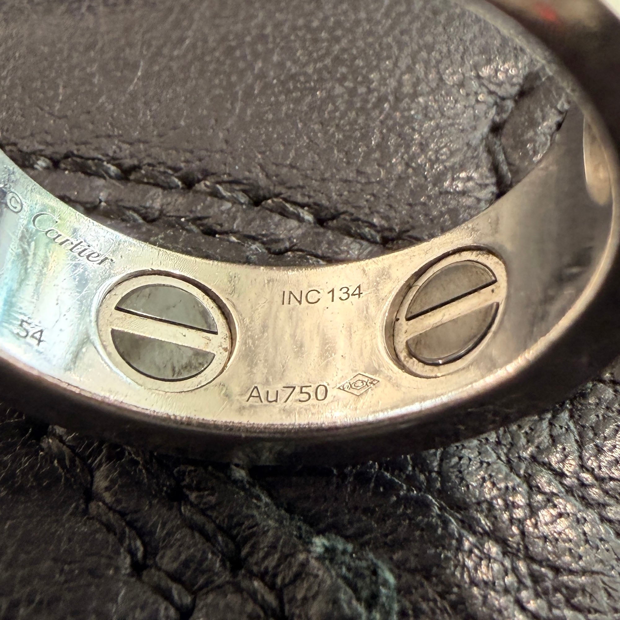 Cartier Au750 WG Love Ring Classic Model Pavé Diamond B4207600