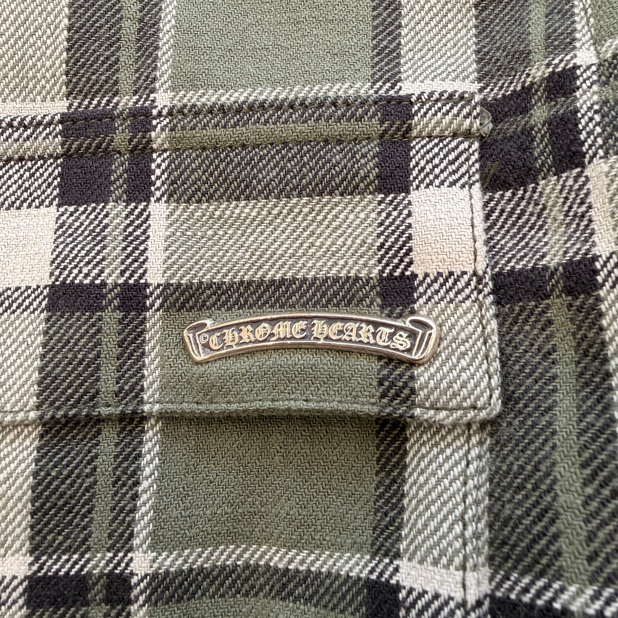 CHROME HEARTS Y NOT WORK DOG Flannel Check Shirt Jacket Size M クロムハーツ ワイノット ワークドッグ フランネル チェック シャツジャケット サイズM
