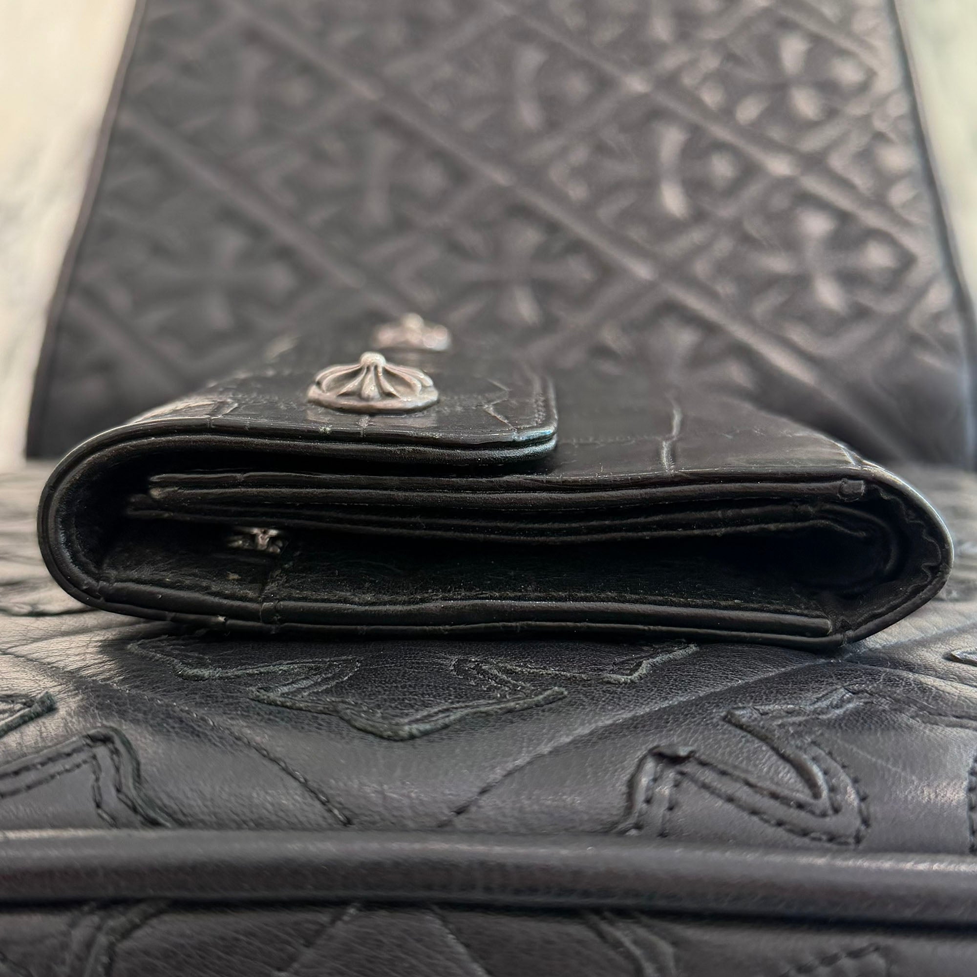 CHROME HEARTS Alligator Leather Wave Cross Ball Wallet クロムハーツ アリゲーターレザー ウェーブ クロスボール ウォレット