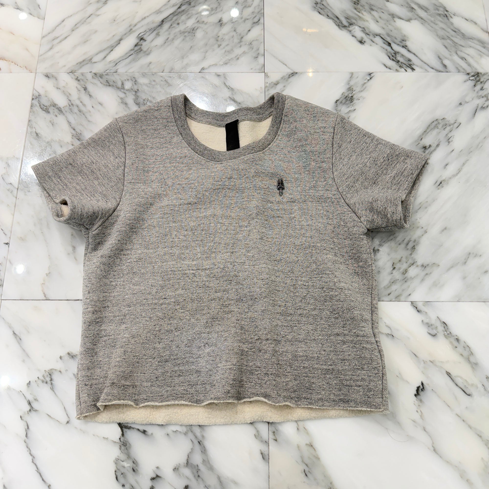 CHROME HEARTS Y NOT Cemetery Cross Dagger Patch Sweat Tee Size M クロムハーツ ワイノット セメタリークロス ダガー パッチ スウェット Tシャツ サイズM