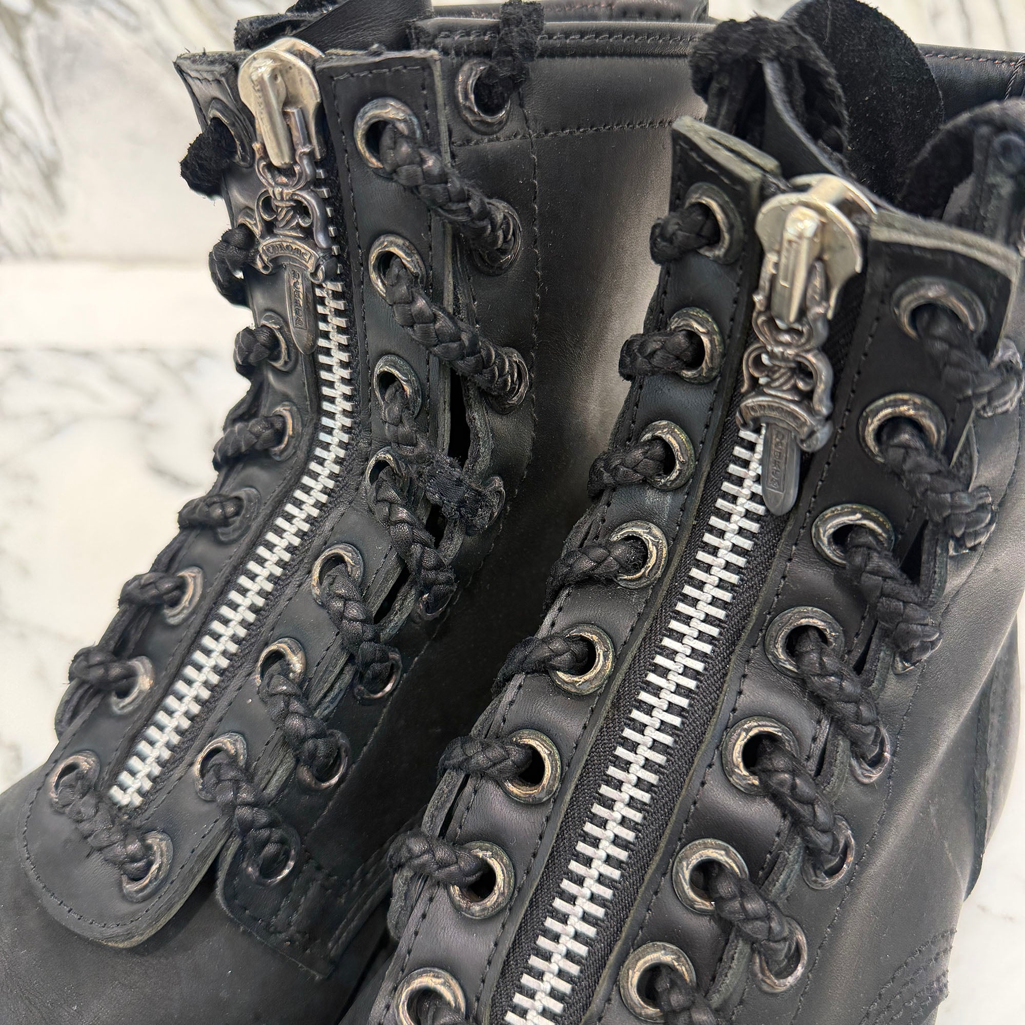 CHROME HEARTS × WESCO Custom JOBMASTER Leather Boots Size 7 1/2E (約25.5cm～26.0cm) クロムハーツ × ウエスコ カスタム ジョブマスター レザーブーツ サイズ7 1/2E (約25.5cm～26.0cm)