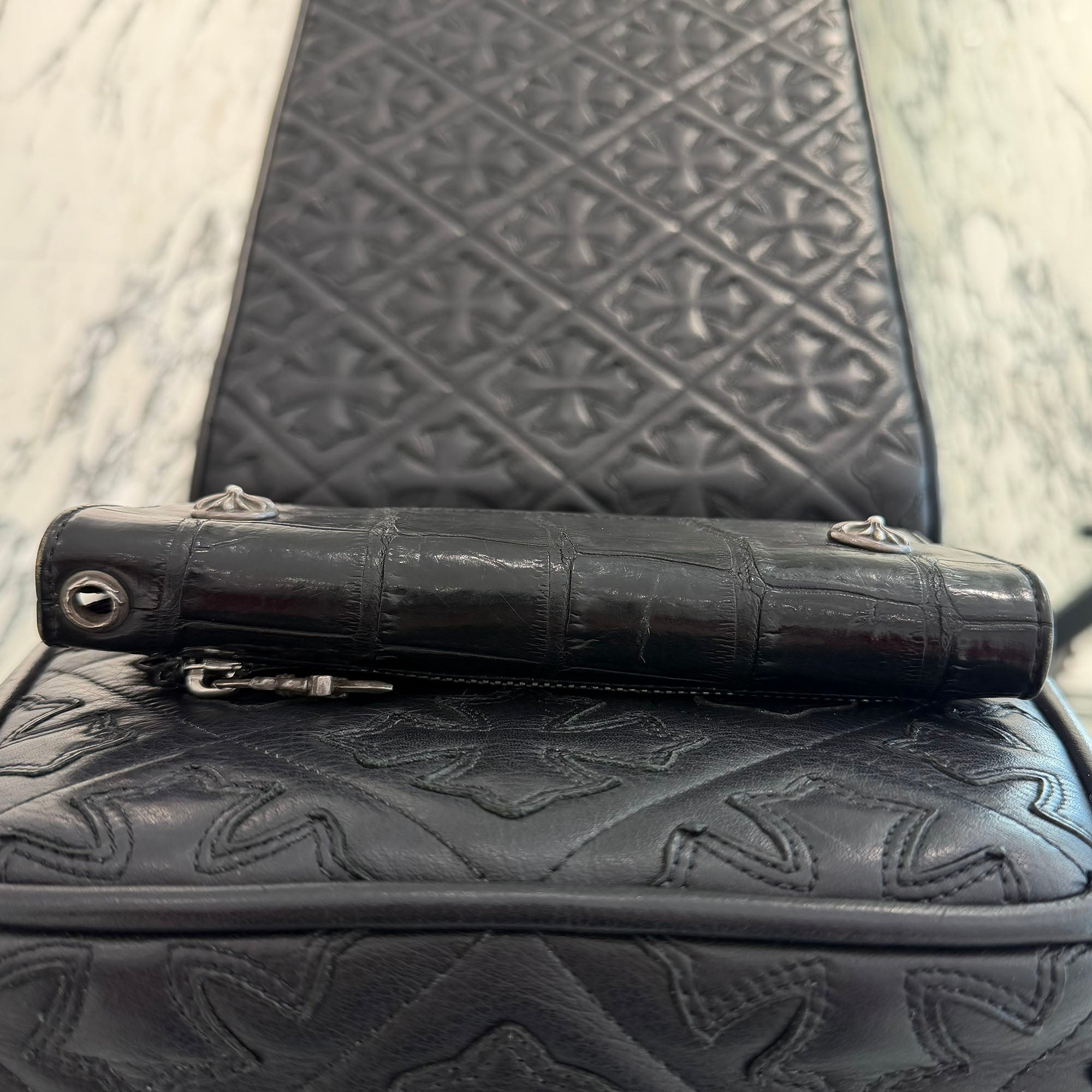 CHROME HEARTS Alligator Leather Wave Cross Ball Wallet クロムハーツ アリゲーターレザー ウェーブ クロスボール ウォレット