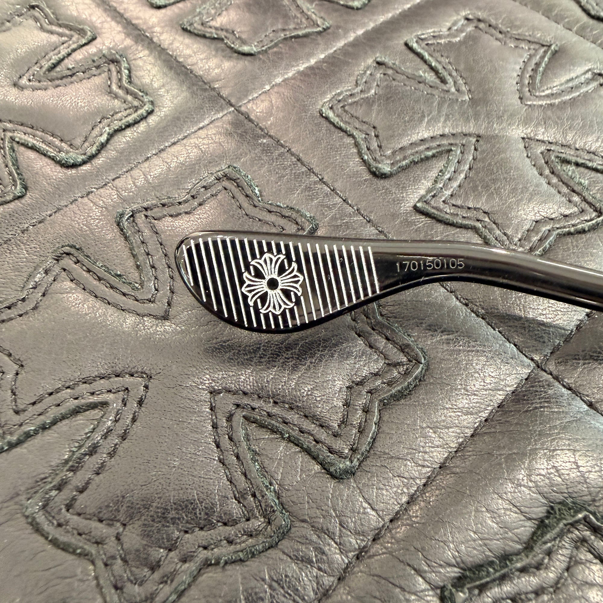 CHROME HEARTS BOX-OFFICER Sunglasses Ruby Dagger Size 56□19-144 クロムハーツ ボックスオフィサー サングラス ルビーダガー サイズ56□19-144