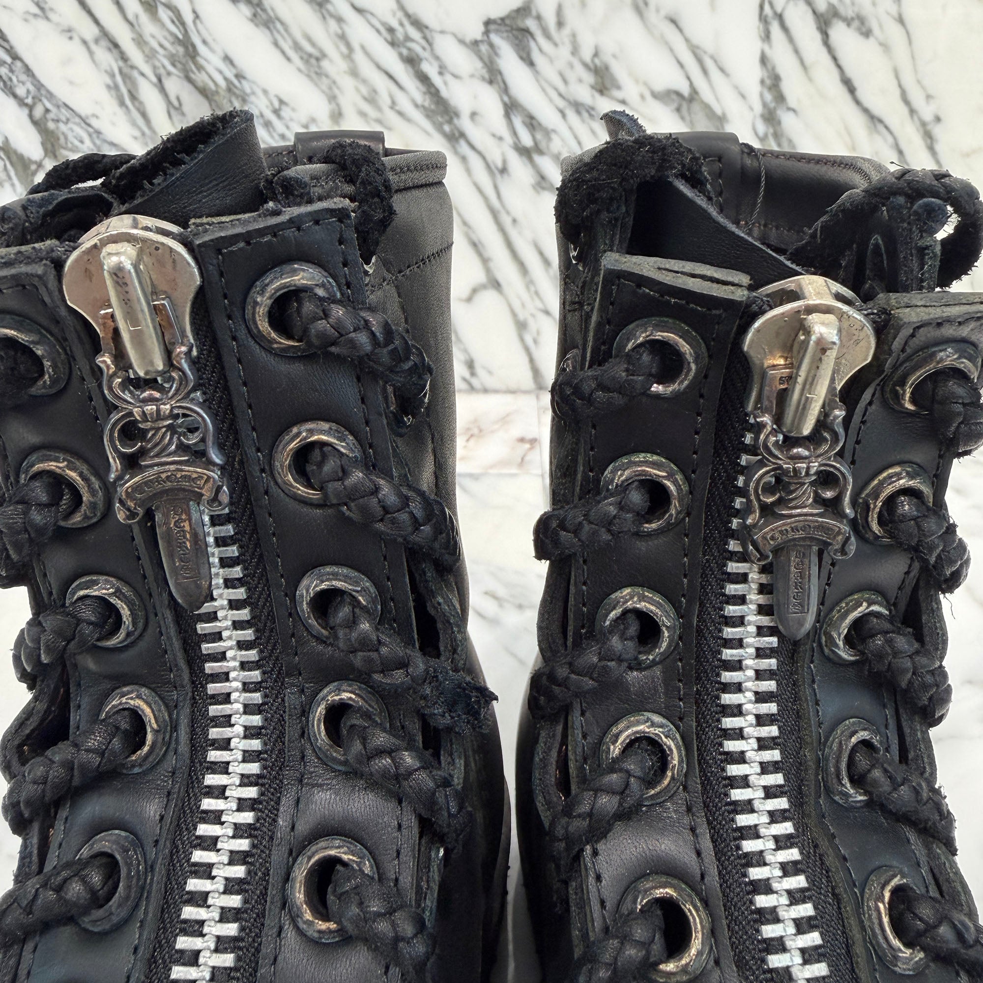 CHROME HEARTS × WESCO Custom JOBMASTER Leather Boots Size 7 1/2E (約25.5cm～26.0cm) クロムハーツ × ウエスコ カスタム ジョブマスター レザーブーツ サイズ7 1/2E (約25.5cm～26.0cm)