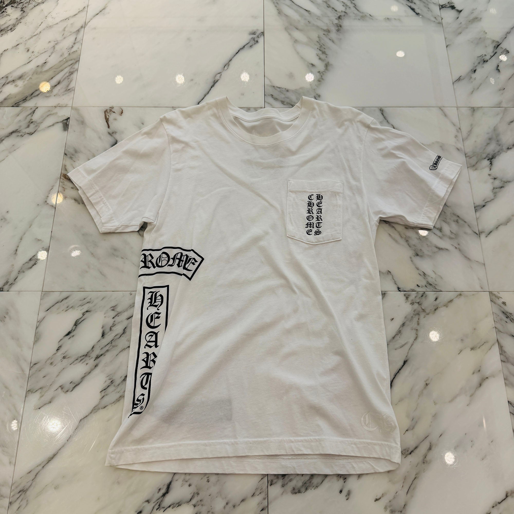 CHROME HEARTS Horseshoe Side Vertical Logo Tee Size M クロムハーツ ホースシュー サイド ヴァーティカルロゴ Tシャツ サイズM